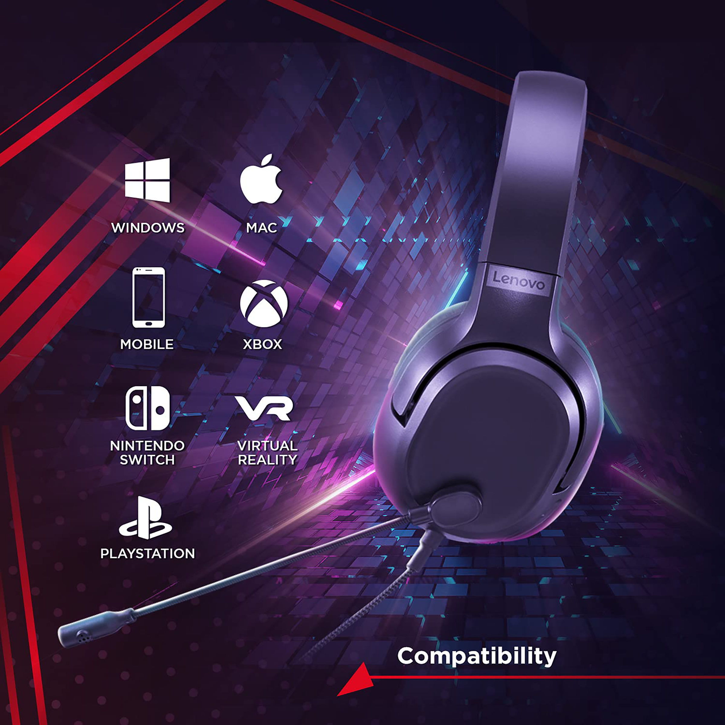 Lenovo IdeaPad H100 GXD1C67963 Wired Gaming Headset with Noise Cancellation (Inbuilt Volume Control Wheel, Over Ear, Black)_4