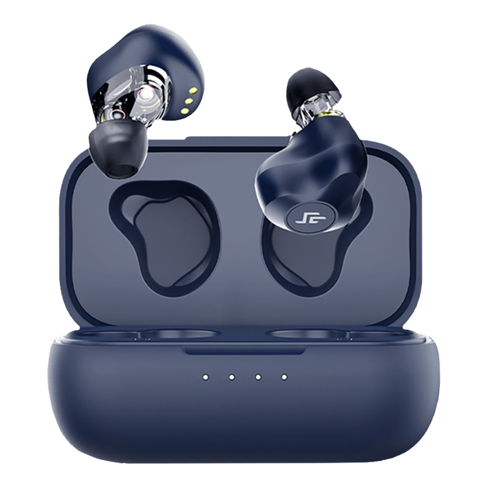 Crossbeats Evolve TWS Earbuds with Passive Noise Cancellation (IPX4 Water Resistant, 12 Hours Playback, Blue)_1