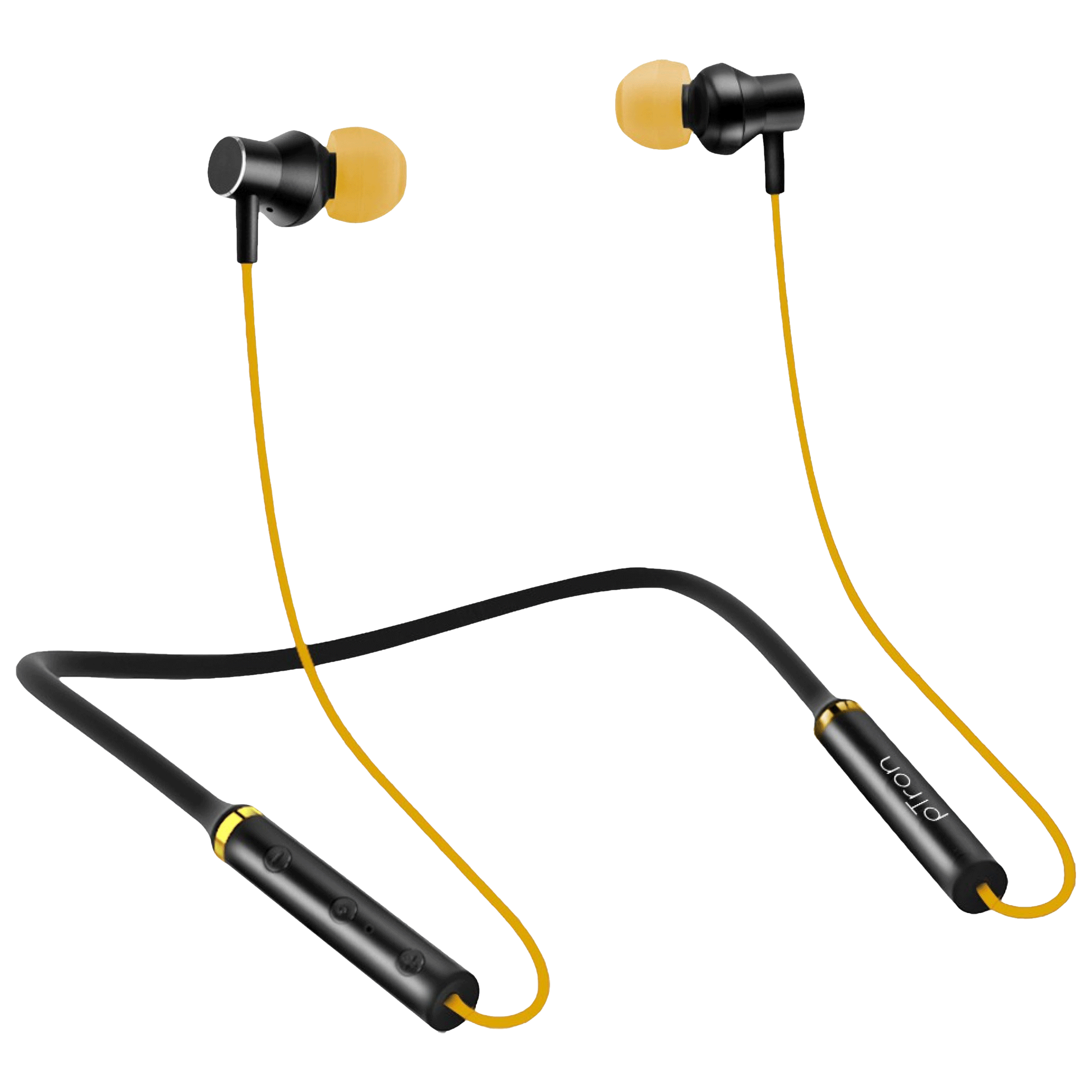 

pTron InTunes Beats 140317888 Neckband with Passive Noise Cancellation (Sweat & Dustproof, 6 Hours Playtime, Black/Yellow)