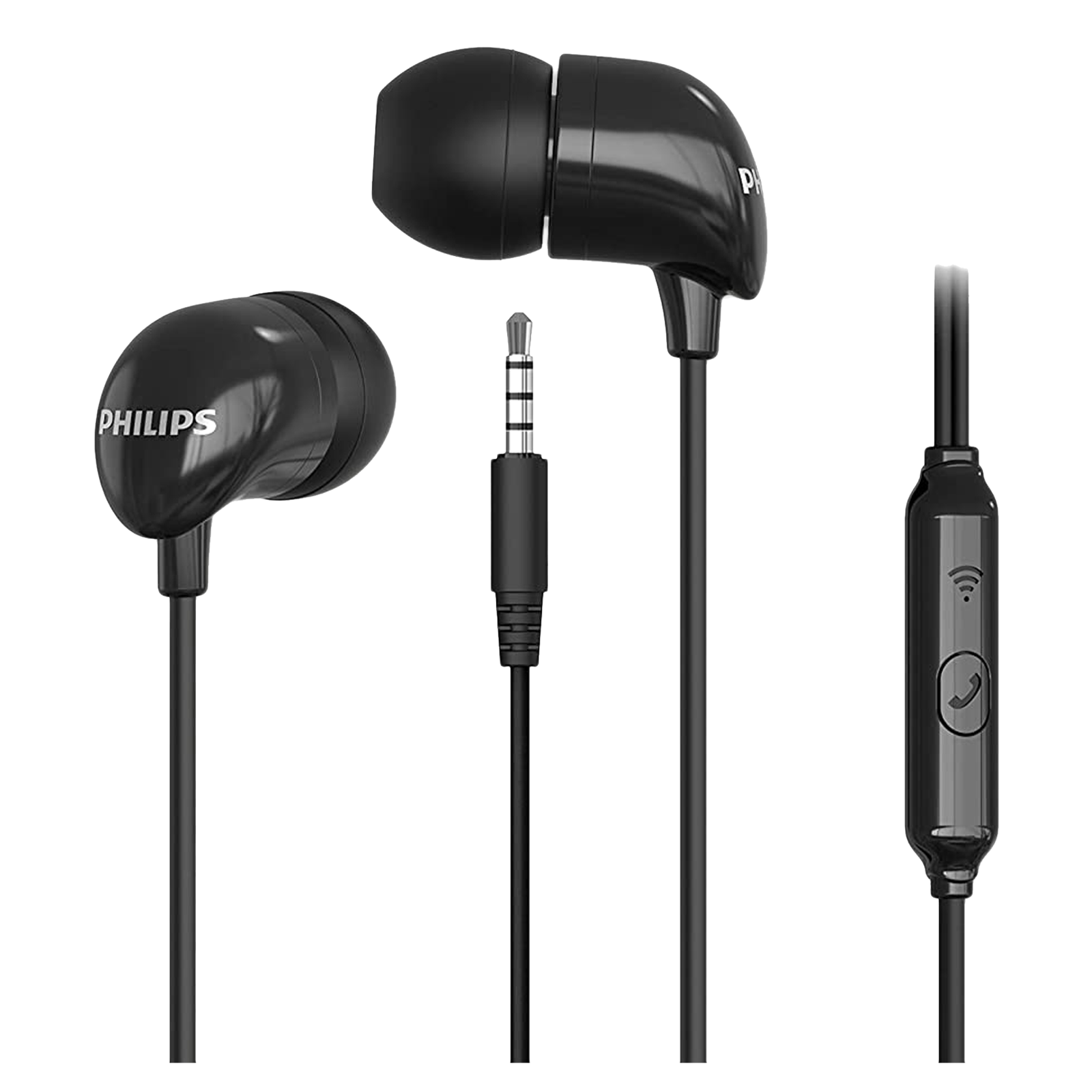 PHILIPS TAE1126BK/94 Wired Earphone with Mic (In Ear, Black)