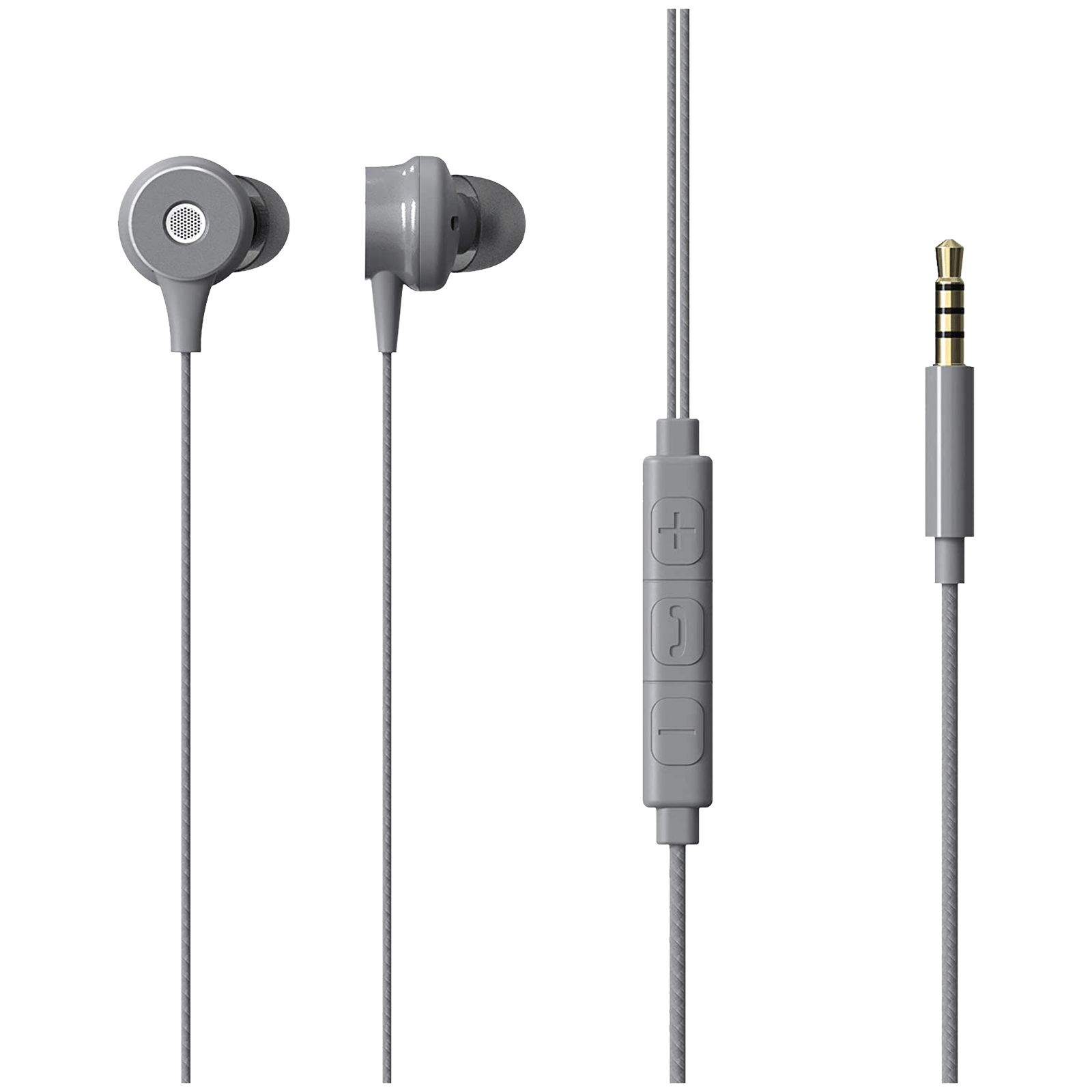 ZEBRONICS Buds 20 Wired Earphone with Mic (In Ear, Gray)