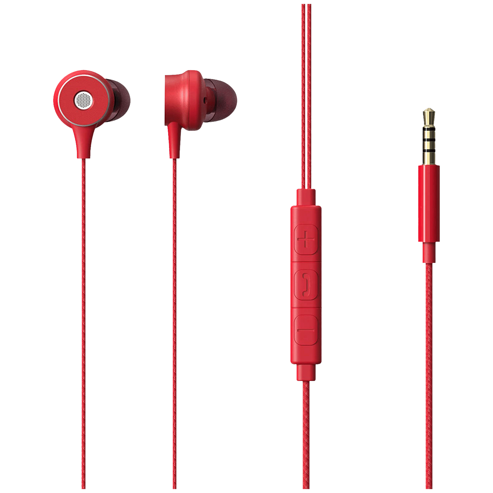 ZEBRONICS Buds 20 Wired Earphone with Mic (In Ear, Red)