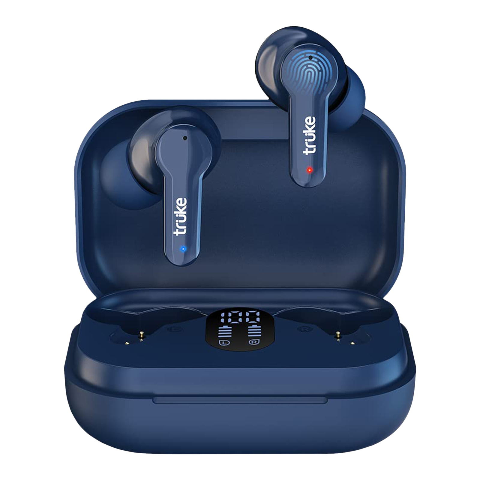 truke Buds Q1 E21 TWS Earbuds with Environmental Noise Cancellation (IPX4 Sweat & Water Resistant, 60 Hours Playback, Blue)