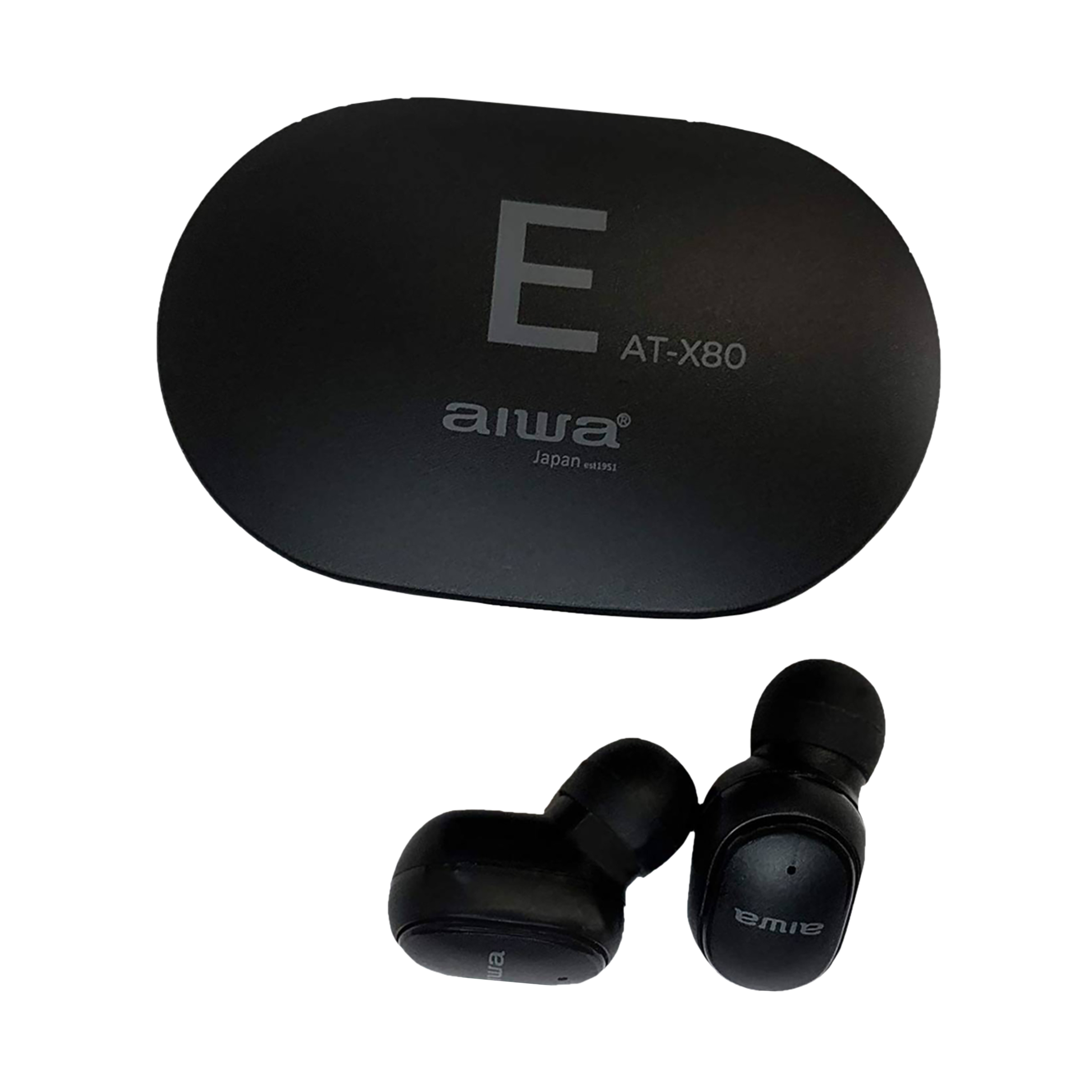 Aiwa AT-X80E TWS Earbuds (Water Resistant, 6 Hours playback, Black)_1
