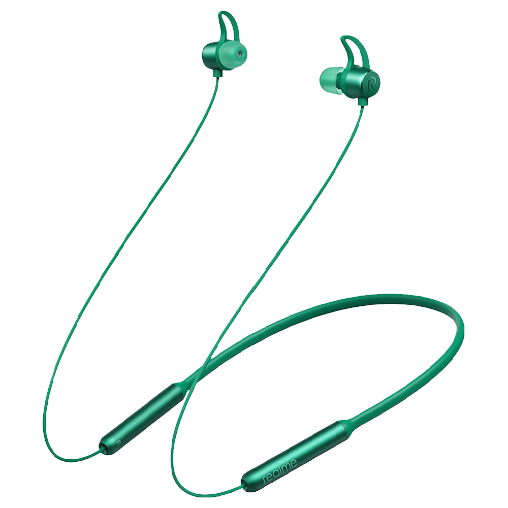 

realme Buds ACCFHX58ZHSYHVGA Neckband (IPX4 Sweat Resistant, 12 Hours Playtime, Green), No color