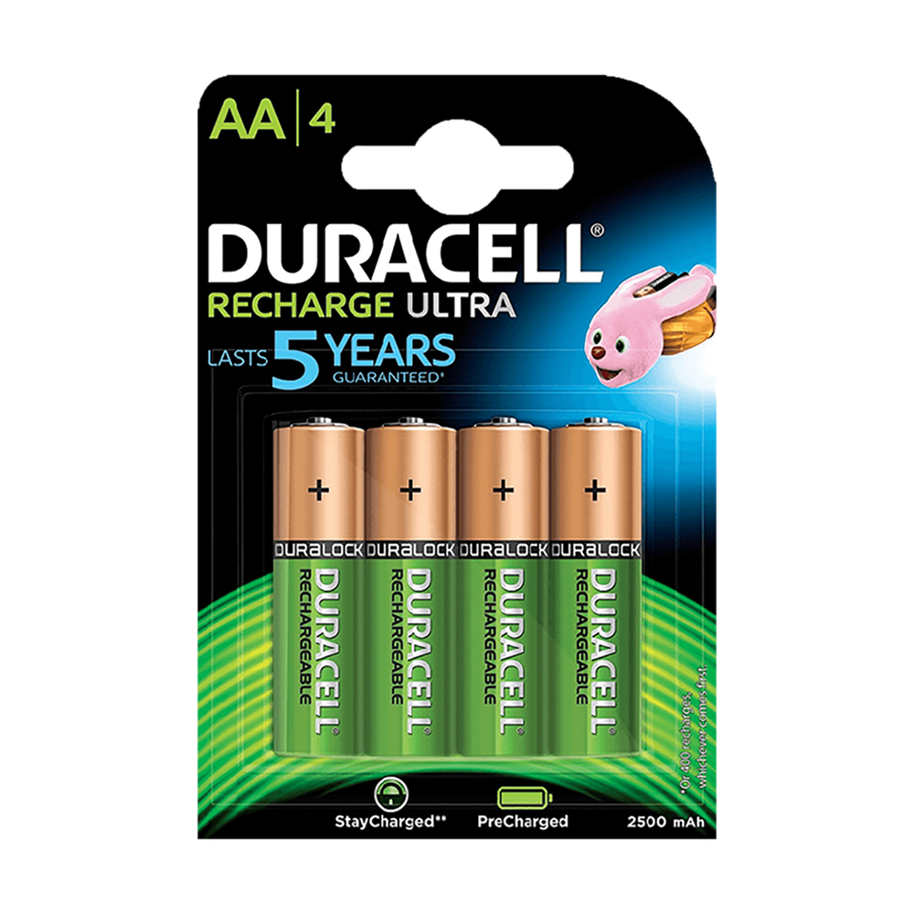 Duracell Recharge Plus 2500 mAh Ni-MH AA Rechargeable Battery (Pack of 4)_1