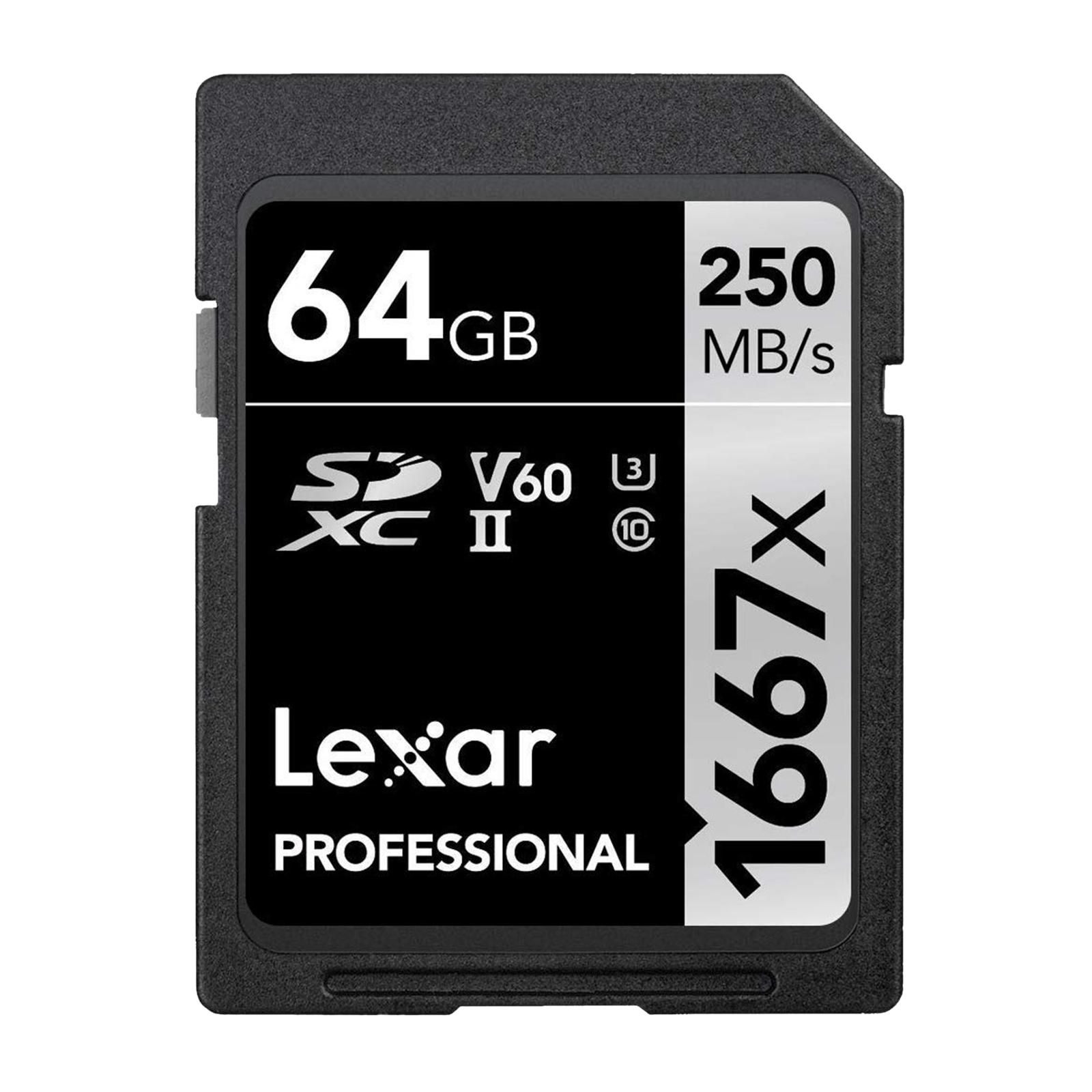 Lexar Professional 1667x SILVER Series SDXC 64GB Class 10 250MB/s Memory Card_1