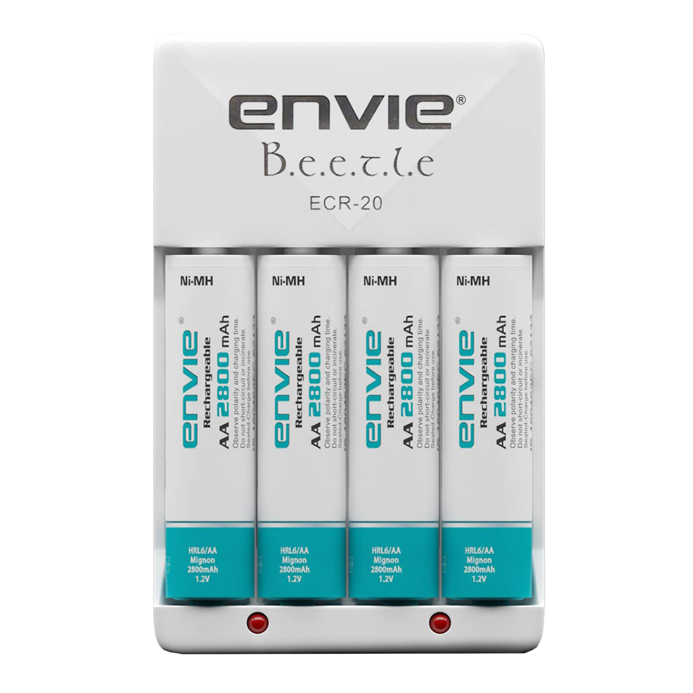 envie Beetle ECR-20 Quick Camera Battery Charger Combo for AA28004PL (4-Ports, Short Circuit Protection)