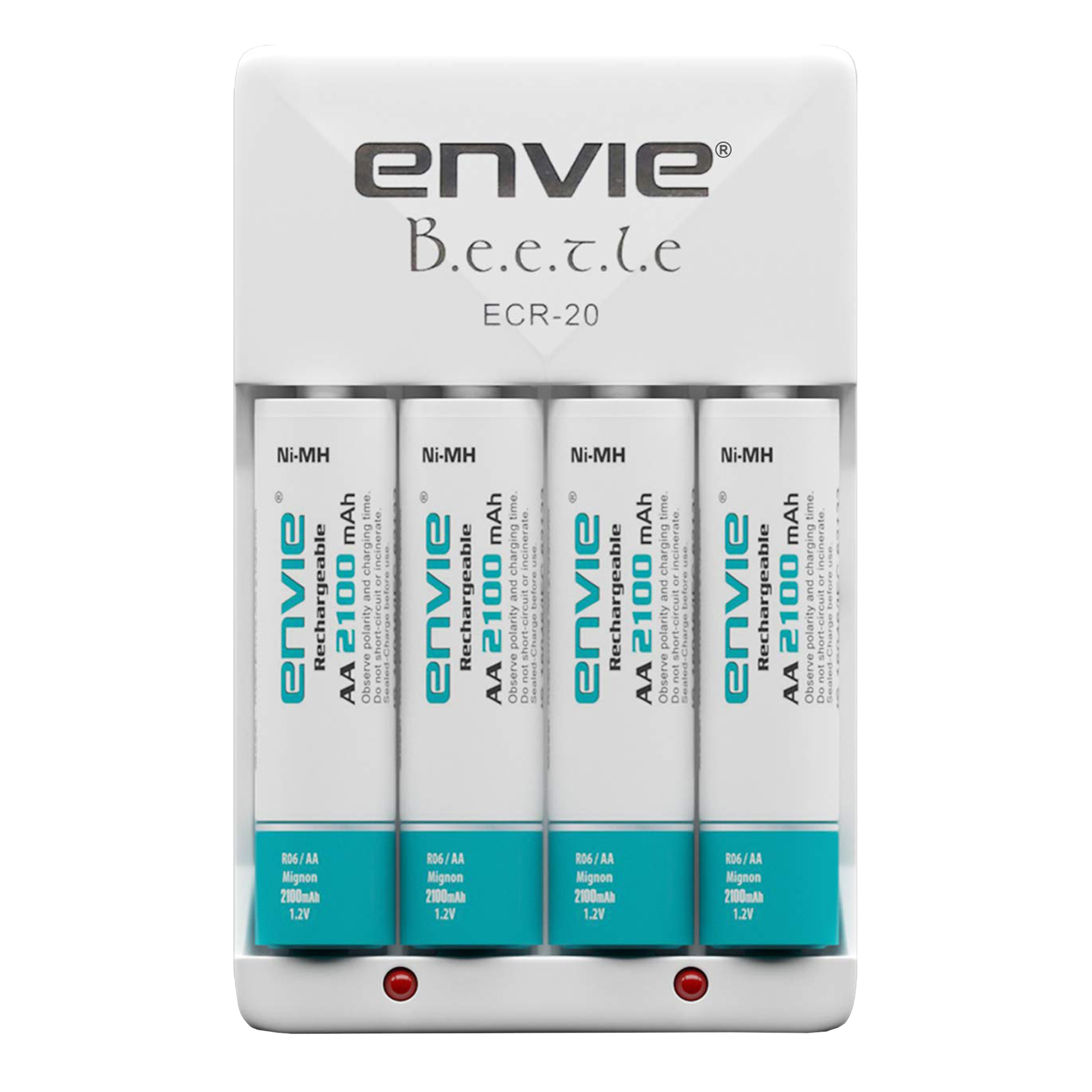 envie Beetle ECR-20 Camera Battery Charger Combo for AA28004PL (4-Ports, Short Circuit Protection)