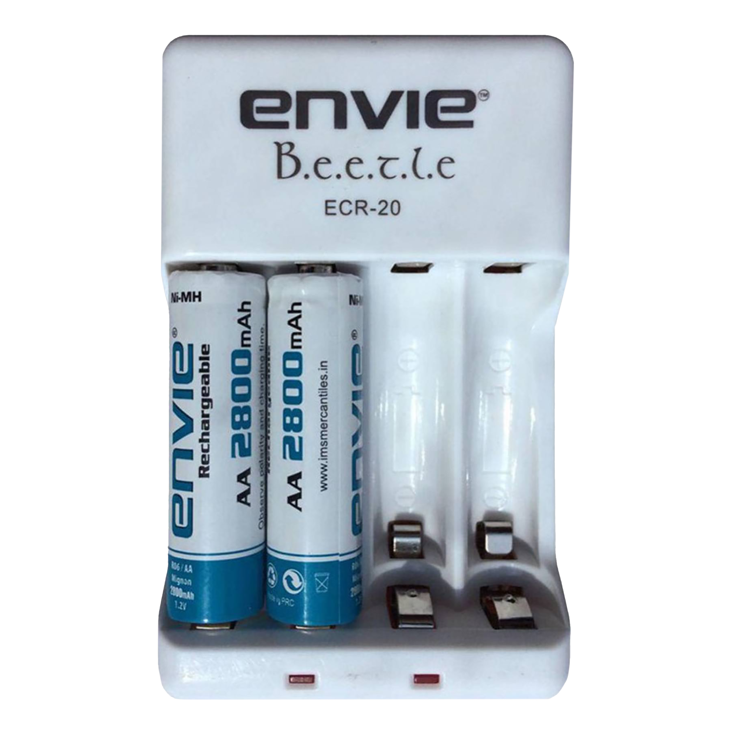 envie Beetle ECR-20 Camera Battery Charger Combo for 28002PL (4-Ports, Short Circuit Protection)