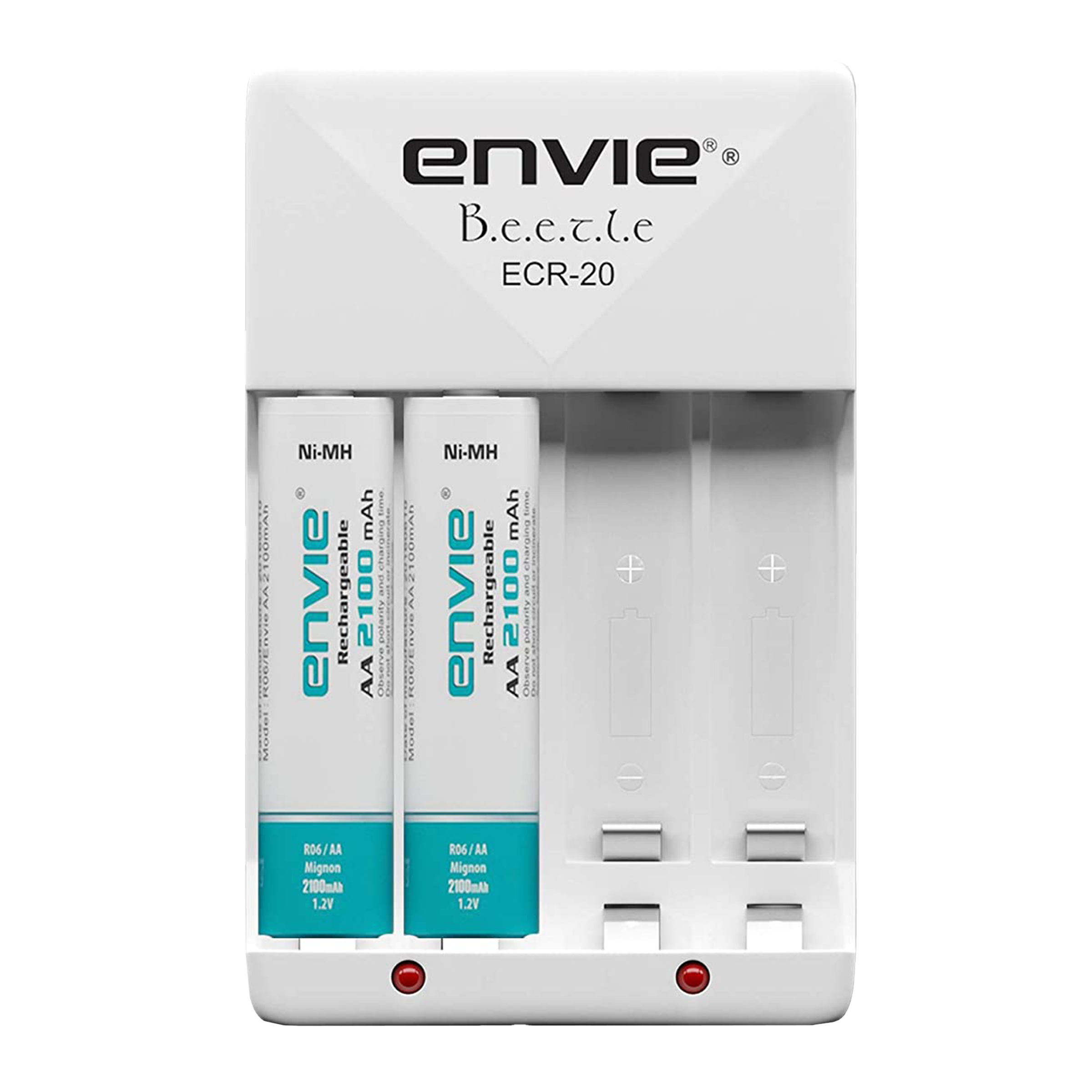 envie Beetle ECR-20 Camera Battery Charger Combo for AA21002PL (4-Ports, Short Circuit Protection)
