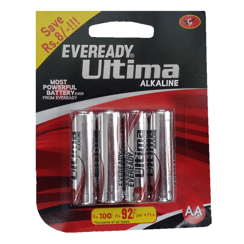EVEREADY Ultima 2115 BP4 2100 mAh Alkaline AA Battery (Pack of 4)