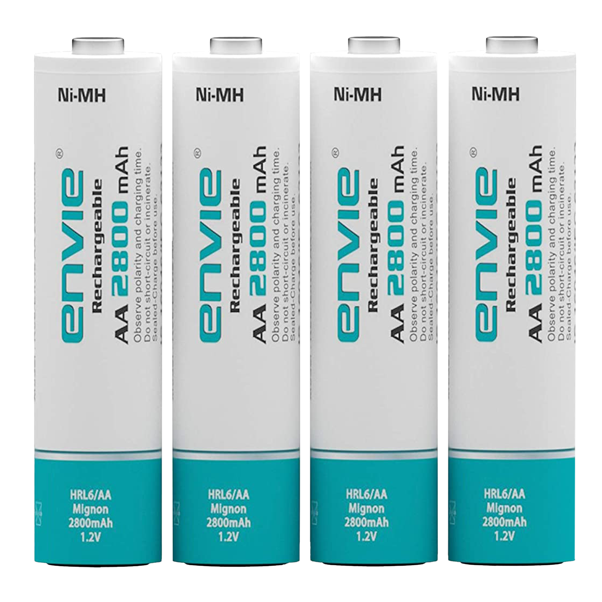 envie AA2800 4PL 2800 mAh Ni-MH AA Rechargeable Battery (Pack of 4)