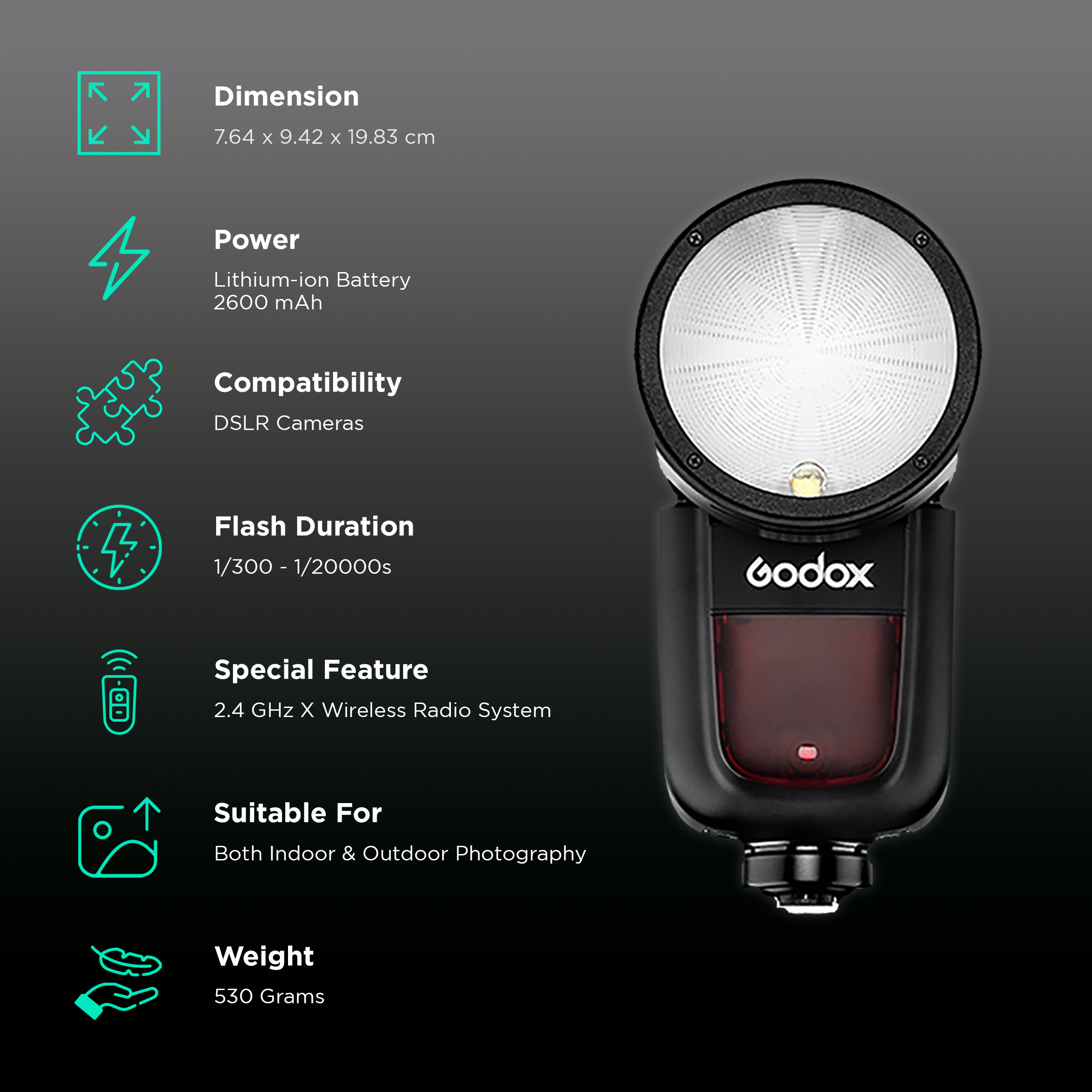 Godox V1-S Flash Speedlite for Sony (Tilt Flash Head)_2