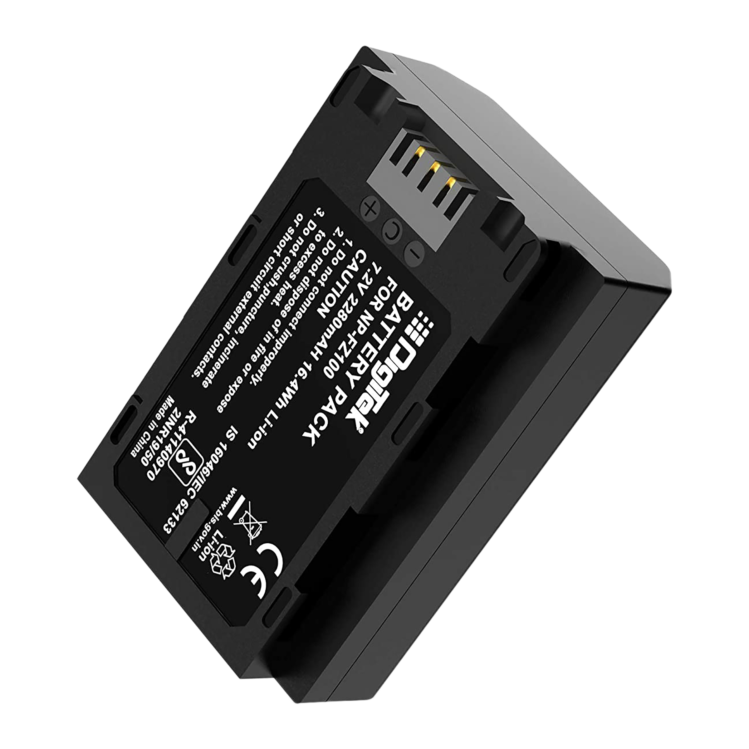DigiTek NP-FZ100 2280 mAh Li-ion Rechargeable Battery for Alpha a9 II, a9, a7R IV and a7R III_1