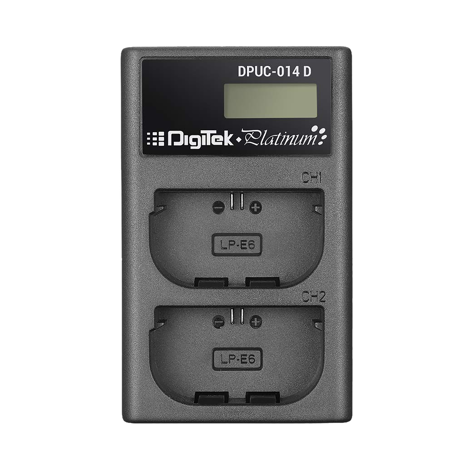 DigiTek Platinum DPUC 014D (LCD MU) Fast Camera Battery Charger for EN-EL14 (2-Ports, Over Voltage Protection)