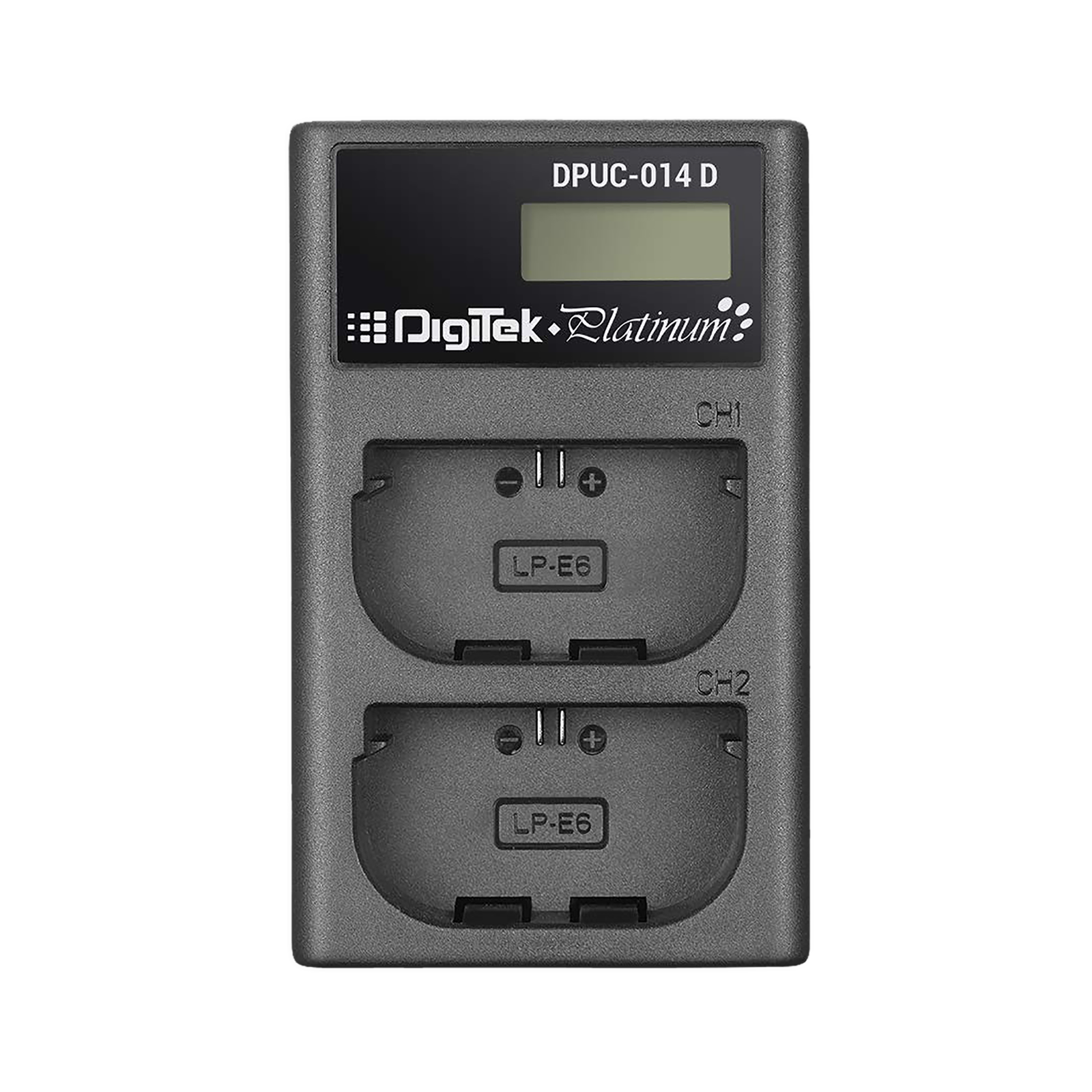 DigiTek Platinum DPUC 014D (LCD MU) Camera Battery Charger for LP-E6 (2-Ports)