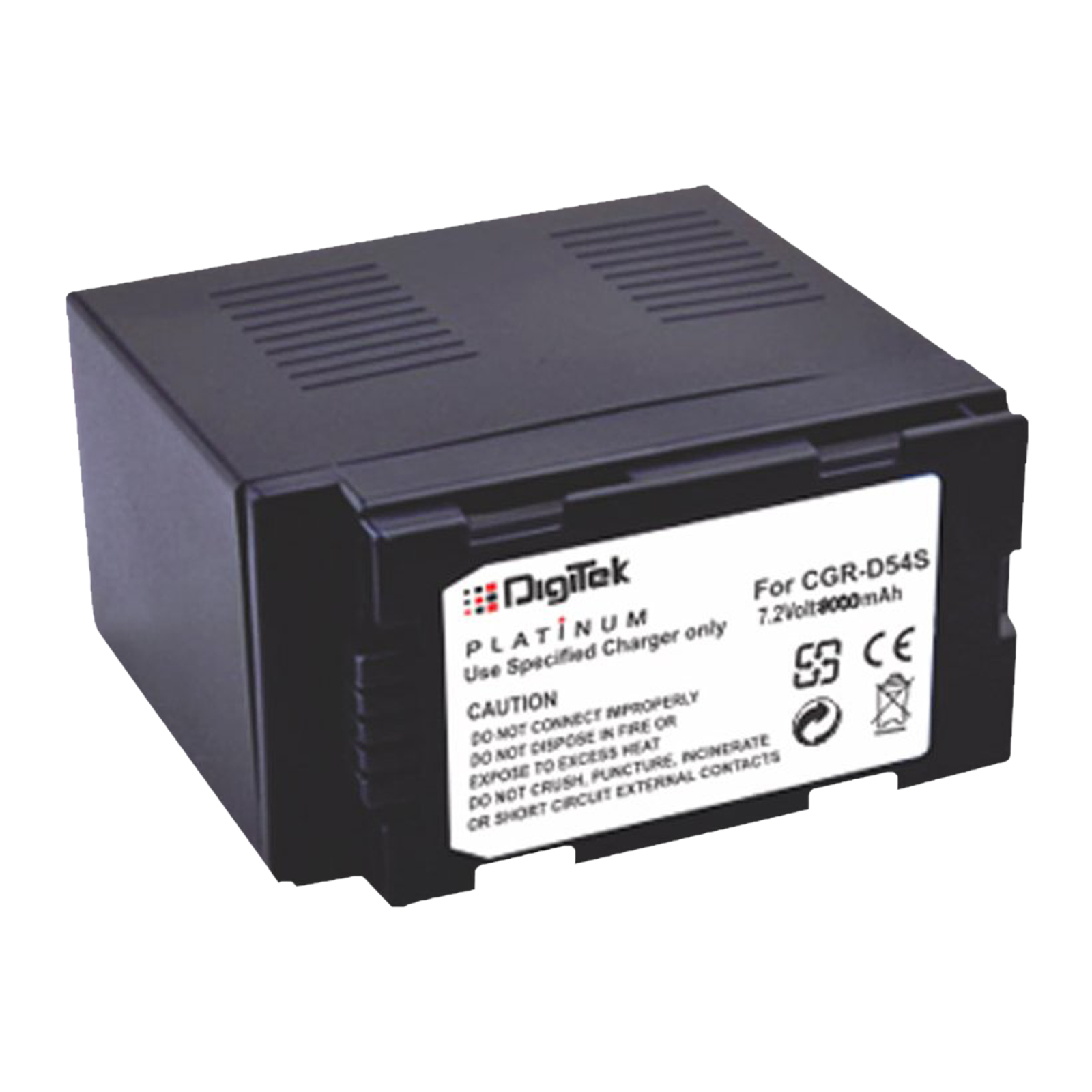 DigiTek D-54S Platinum 9000 mAh Li-ion Rechargeable Battery for AG-DVC7, AG-DVC15, AG-DVC30, AG-DVX100A, MX300 and MX500