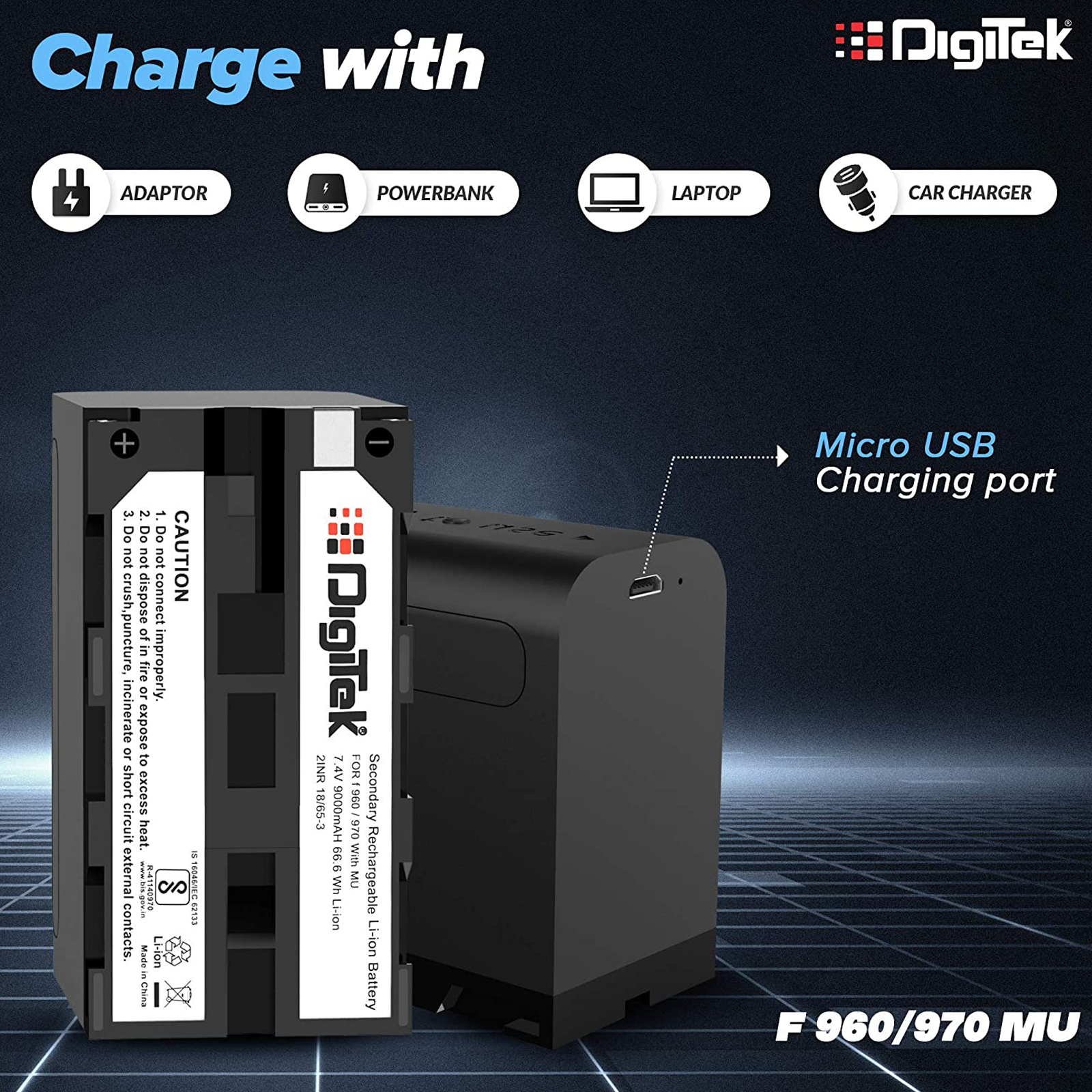 MD 1 BATTERIA 9V 400MAH RIC. USB-C - +Energia - Mediacom