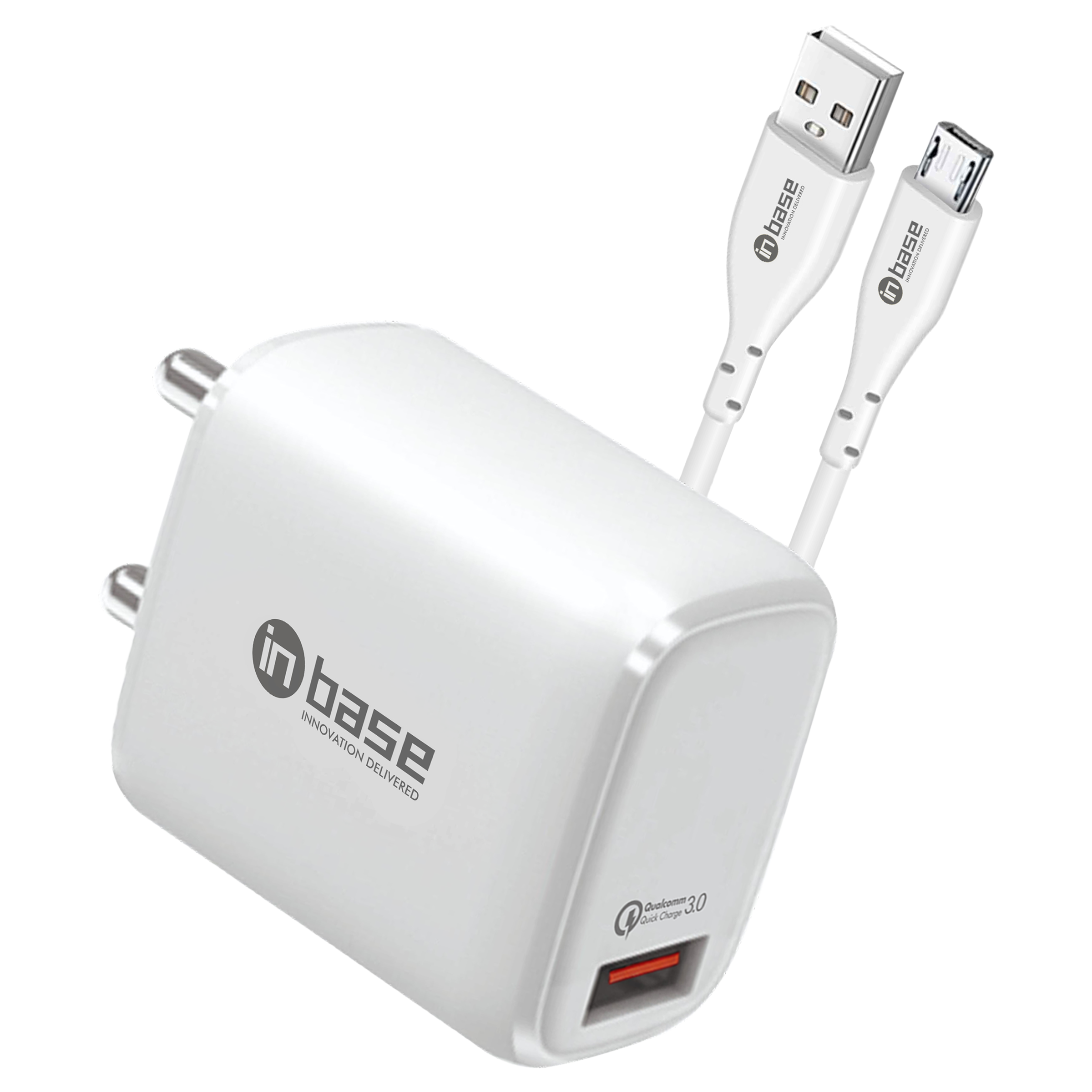 Inbase Ether Q181 18W Type A Fast Charger (Type A to Micro USB Cable, Quick Charge 3.0, White)_1
