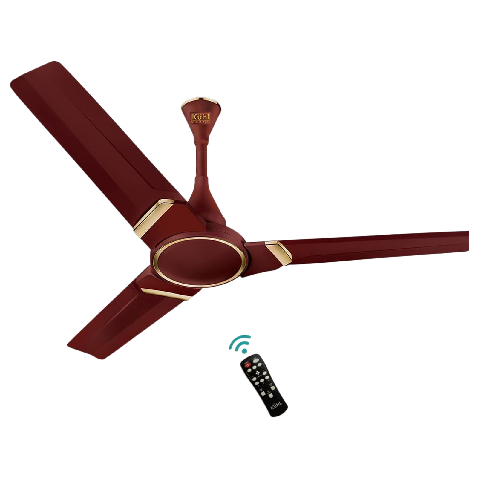 Kuhl Prima A3 120cm Sweep 3 Blade Ceiling Fan (With BLDC Motor, 19003B, Brown)