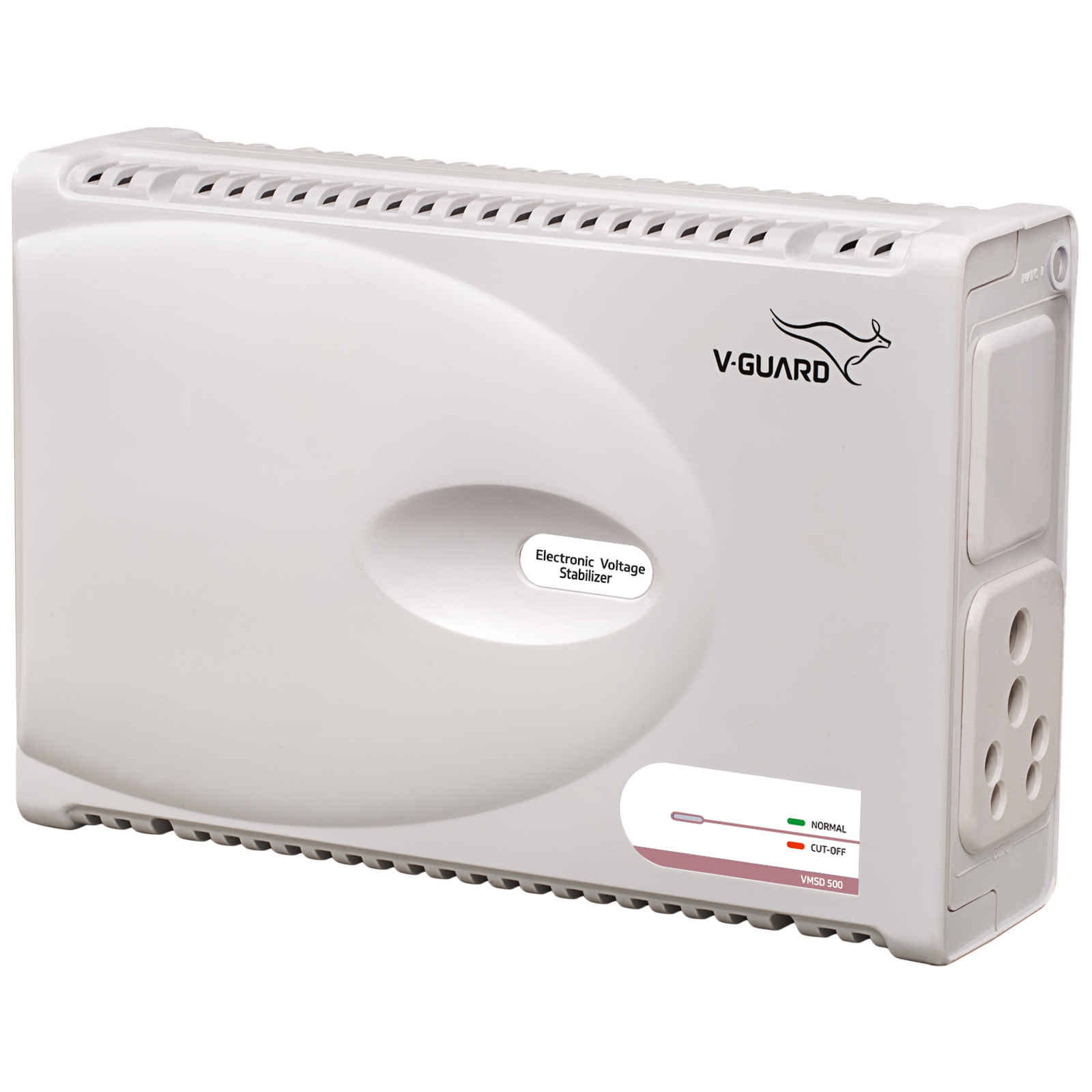 V-Guard 15 Amps Voltage Stabilizer For Washing Machine, Dishwasher and Microwave Oven (160 - 270V Voltage Range, Thermal Overload Protection, VMSD 500, White)_1