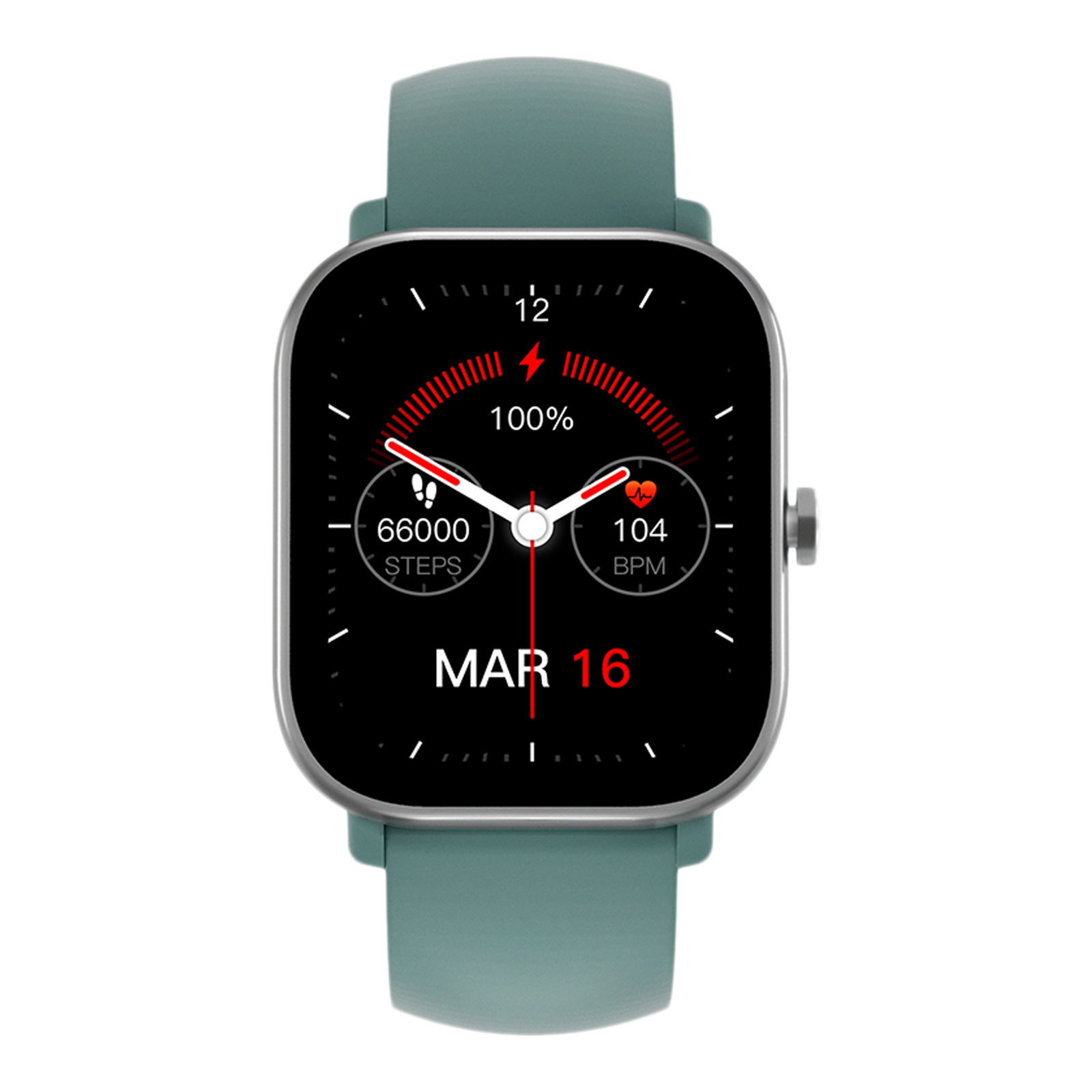 

in base Urban Lite X Smartwatch with Activity Tracker (40.64mm IPS LCD Display, IPX68 Water Resistant, Green Strap)