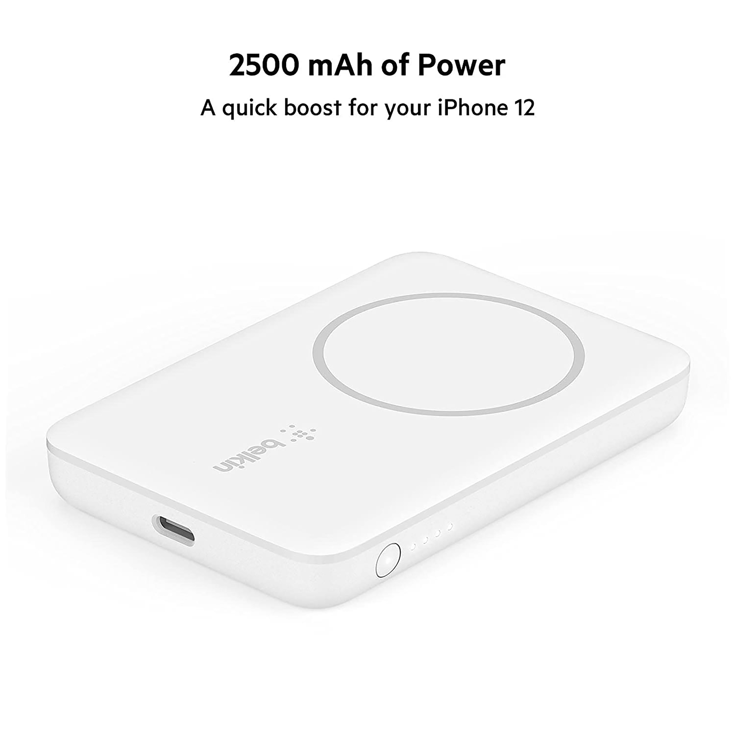 Buy belkin BoostCharge 2500 mAh 5W Power Bank (1 Type C Port, Compatible  with MagSafe, Black) Online - Croma