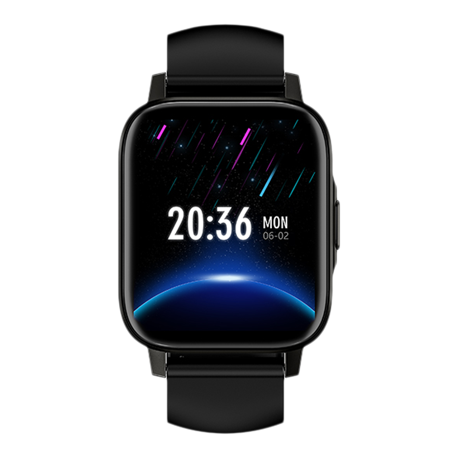 in base Urban Fit X Smartwatch with Activity Tracker (42.9mm LCD Display, IP68 Water Resistant, Black Strap)