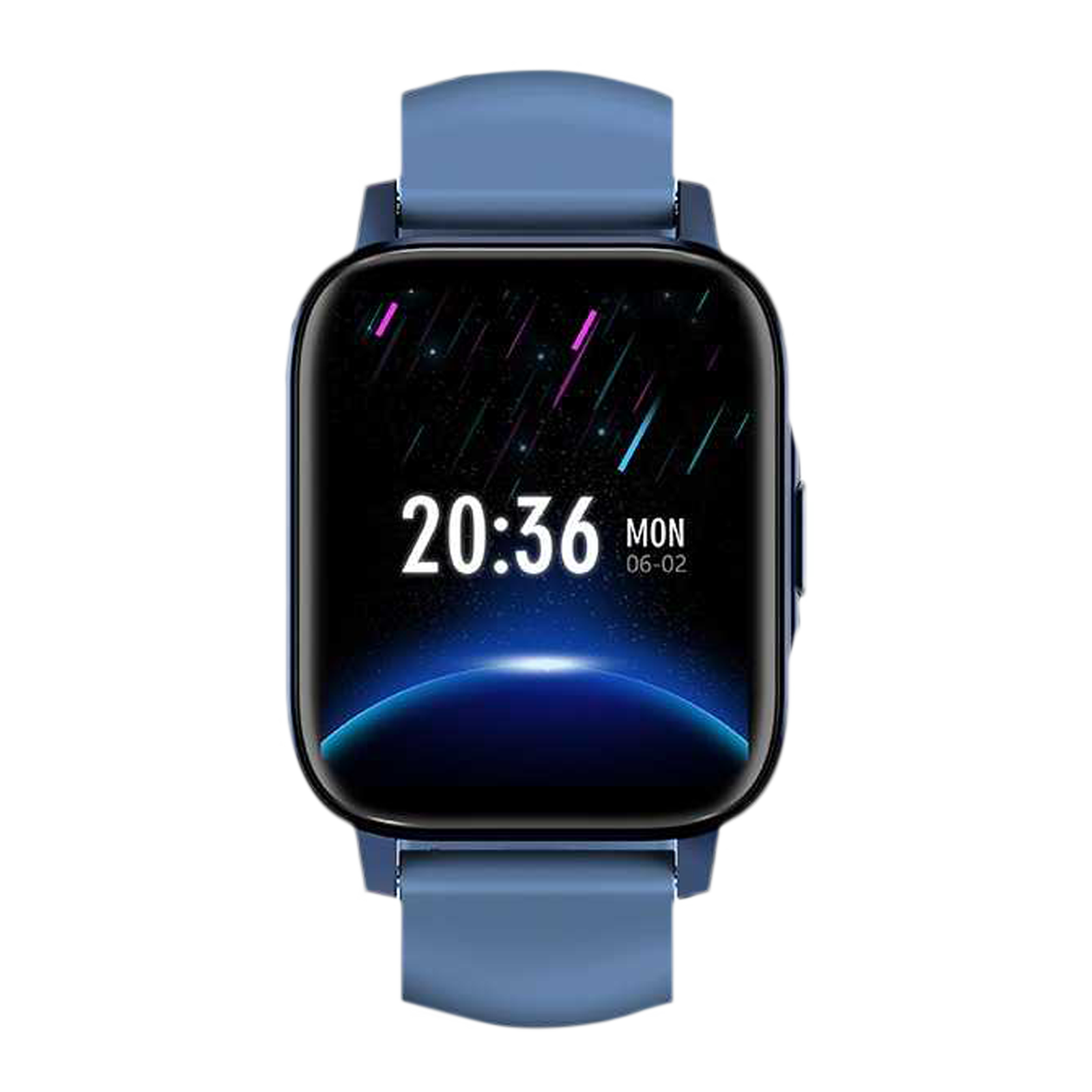 in base Urban Fit X Smartwatch with Activity Tracker (42.9mm LCD Display, IP68 Water Resistant, Blue Strap)