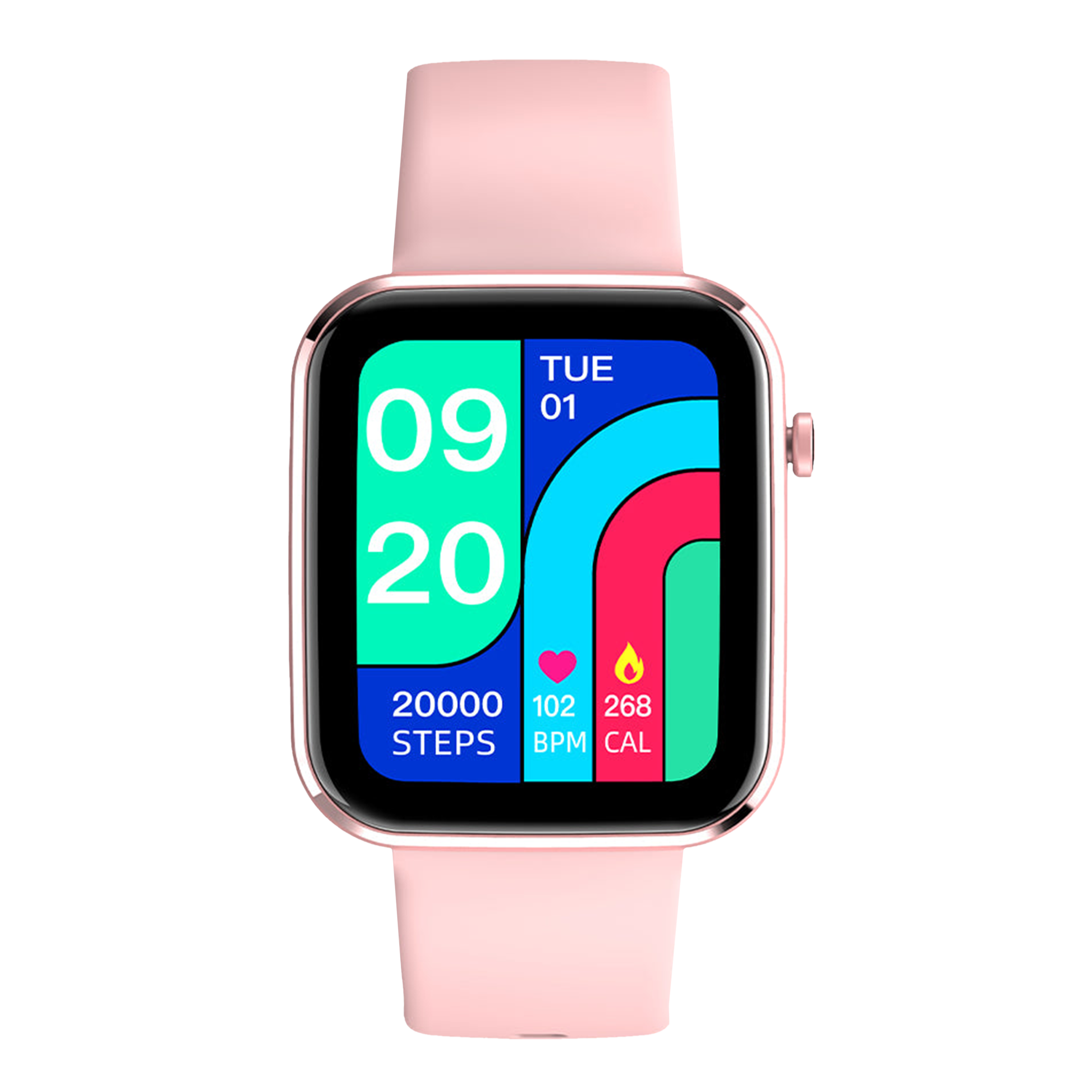 

JUST CORSECA Sportivo Smartwatch with Activity Tracker (42.92mm HD LCD Display, IP67 Water Resistant, Rose Gold Strap), No color