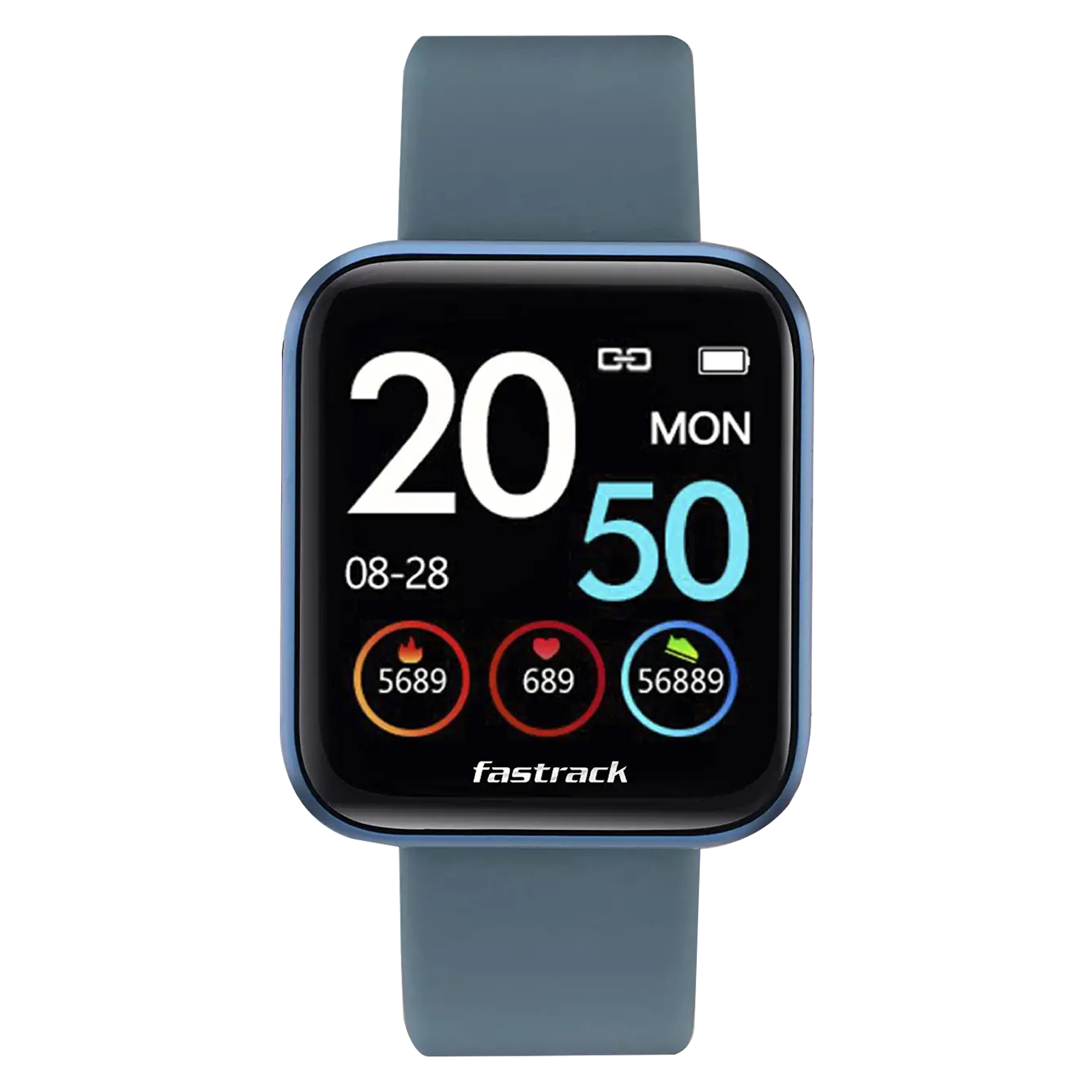 

fastrack Reflex Slay Smartwatch with Camera & Music Control (35.56mm Ultra Vu Display, Sweat Resistant, Blue Strap)