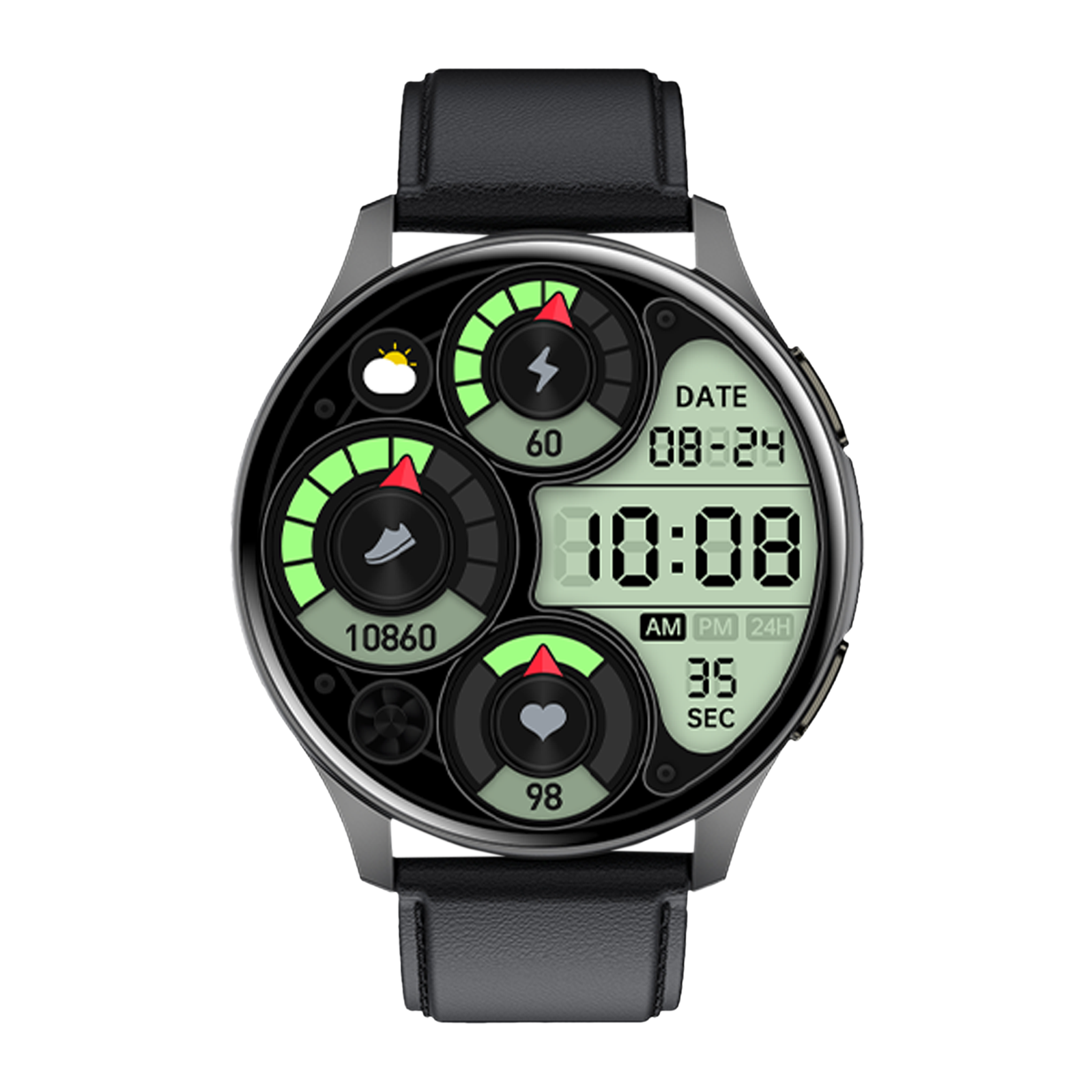 

Fire-Boltt Invincible BSW020 Smartwatch with Bluetooth Calling (35.3mm AMOLED Display, IP67 Water Resistant, Jet Black Strap), No color