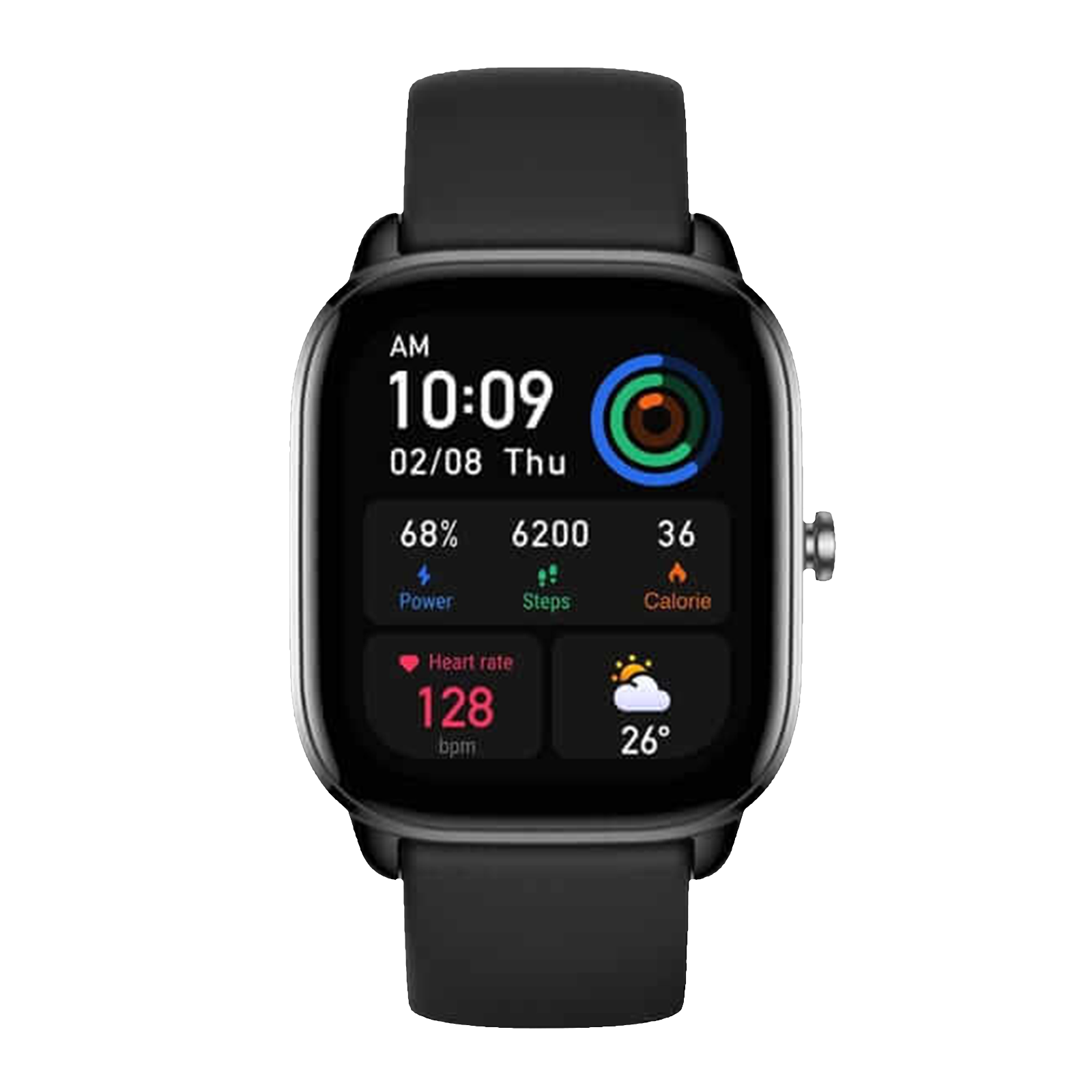 

Amazfit GTS 4 Mini Smartwatch with Activity Tracker (41.91mm HD AMOLED Display, 5ATM Water Resistant, Midnight Black Strap)