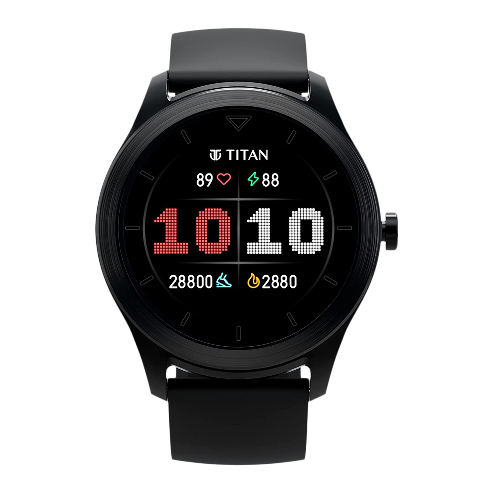 

TITAN Smart Touch Smartwatch with Built-in Alexa (33.52mm Immersive Crystal Display, Water Resistant, Black Strap)