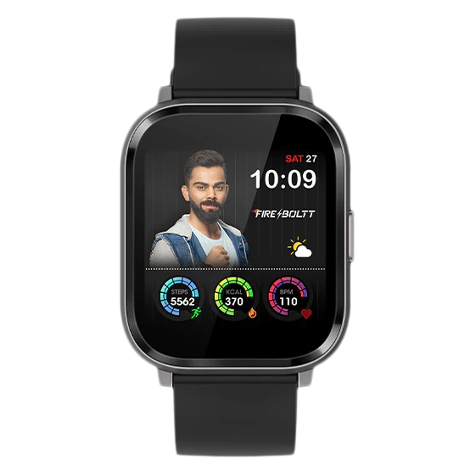 

Fire-Boltt Ninja 2 Max BSW022 Smartwatch with Activity Tracker (38mm HD Display, IP68 Water Resistant, Black Strap)