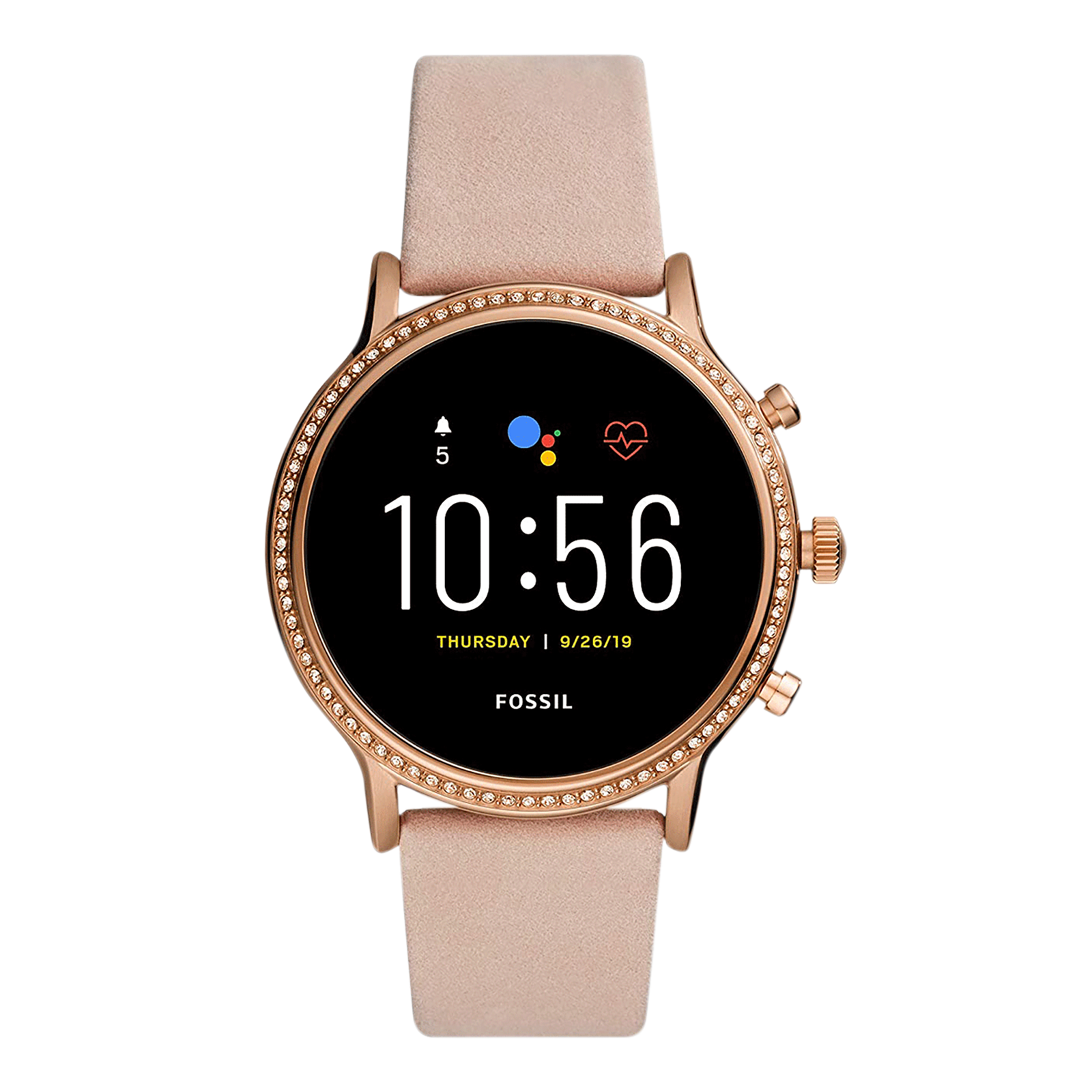 

Fossil Gen 5 Julianna HR Smartwatch with Activity Tracker (44mm AMOLED Display, 3ATM Water Resistant, Beige Strap)