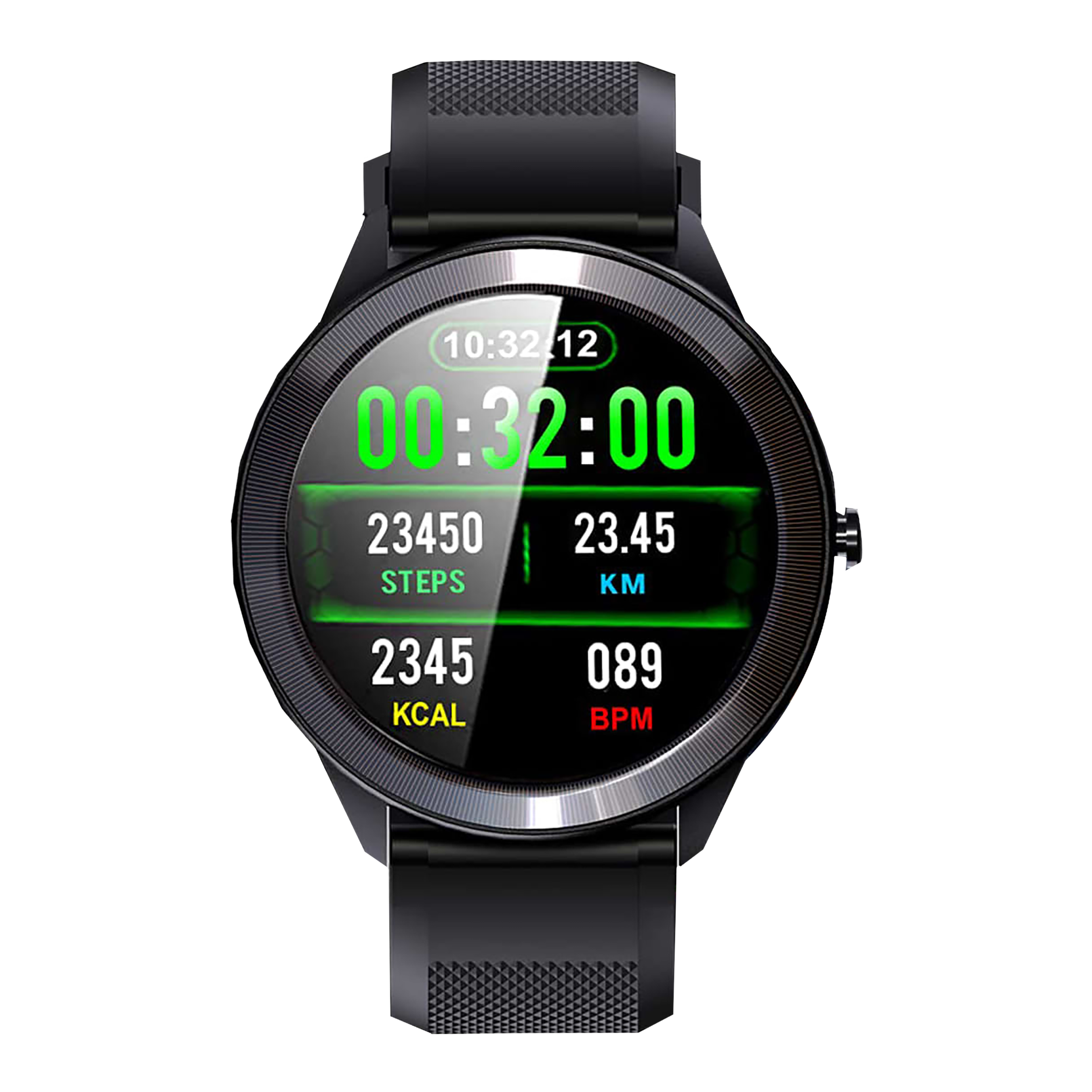 

maxima Max Pro X4 Smartwatch with Activity Tracker (33.02mm IPS TFT Display, IP68 Water Resistant, Black Silicone Strap)