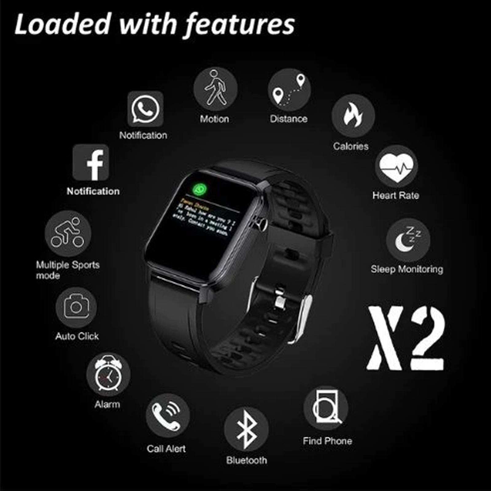 Buy Maxima Max Pro X2 Smartwatch With Activity Tracker (35mm Tft Ips 