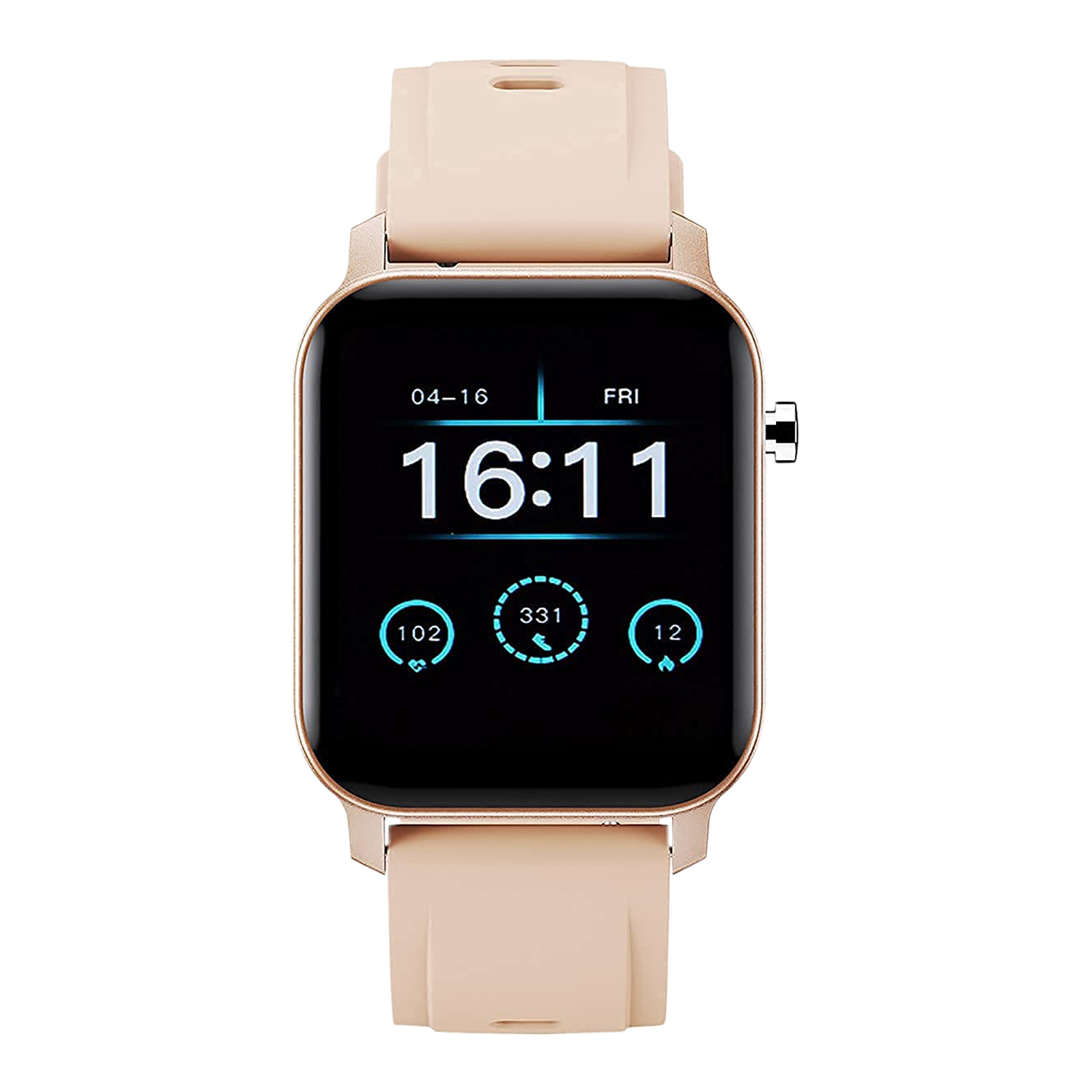 Maxima Max Pro X2 Smartwatch with Activity Tracker (35mm TFT IPS Ultra Retina Display, IP68 Water Resistant, Gold Strap)_1