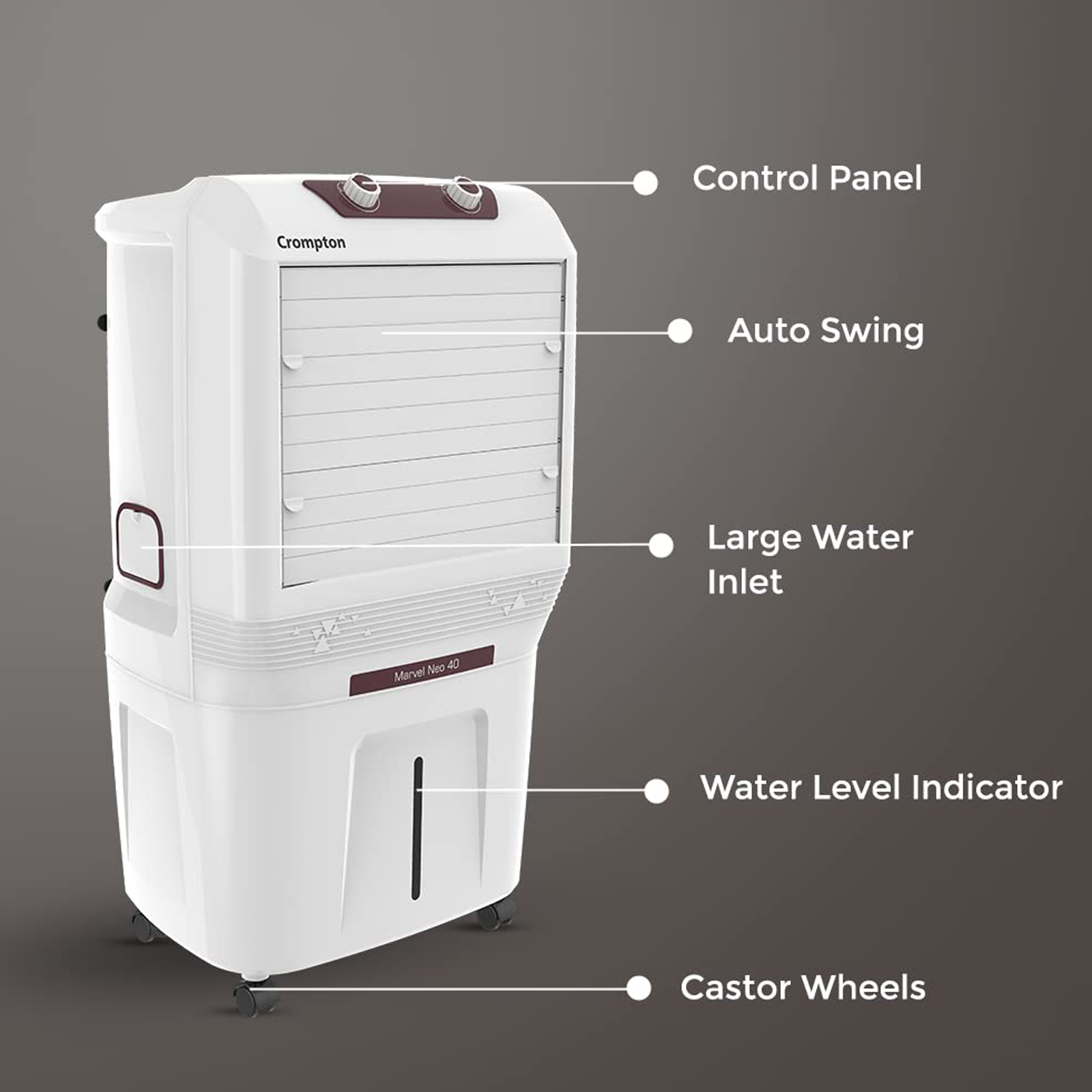 Crompton Marvel Neo 40 Litres Personal Air Cooler (Mosquito Net, ACGC-MARVELNEO40, White)_4