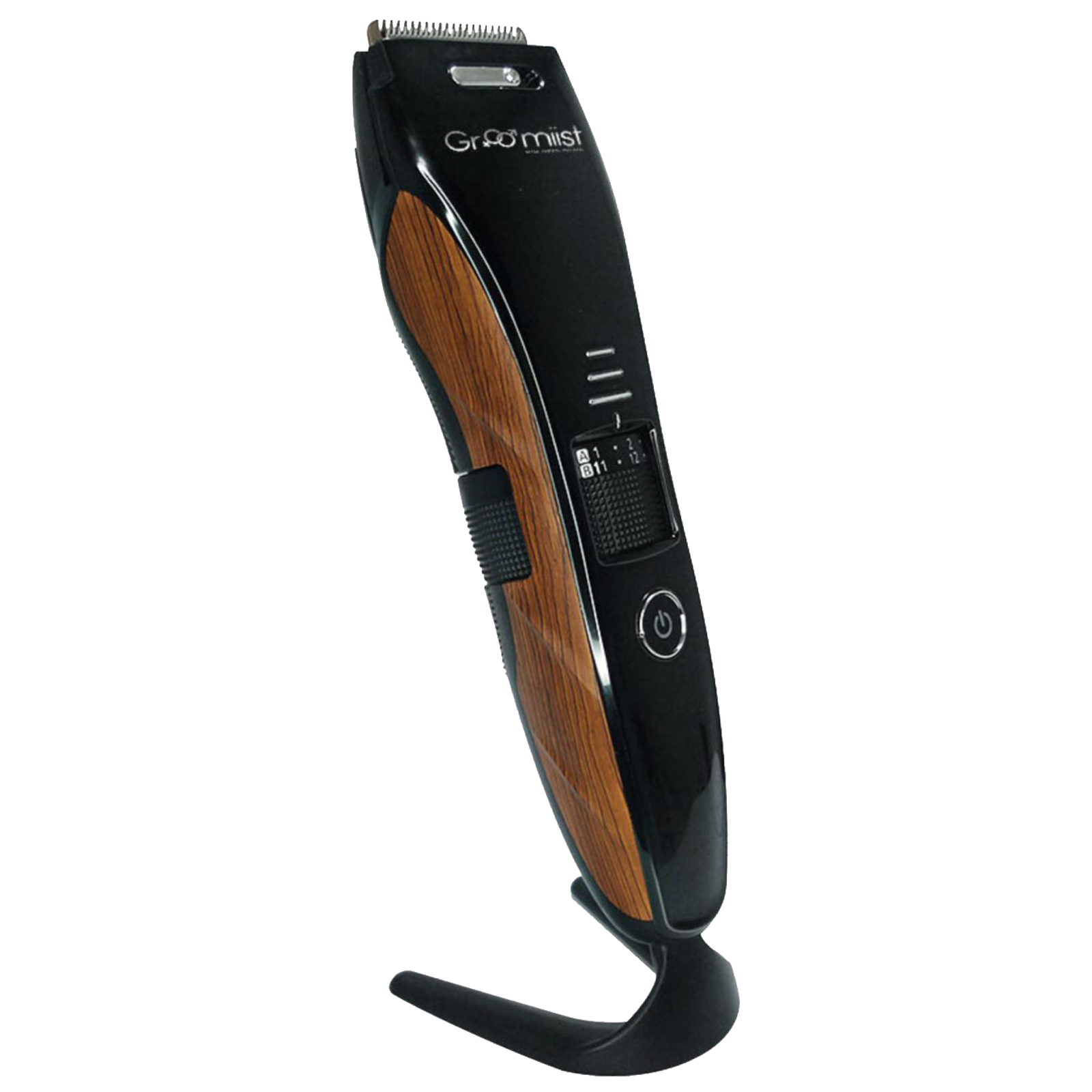 Groomiist Copper Series Titanium Coated and Stainless Steel Blades Cordless Trimmer (20 Length Settings, CS-24, Black and Wood)