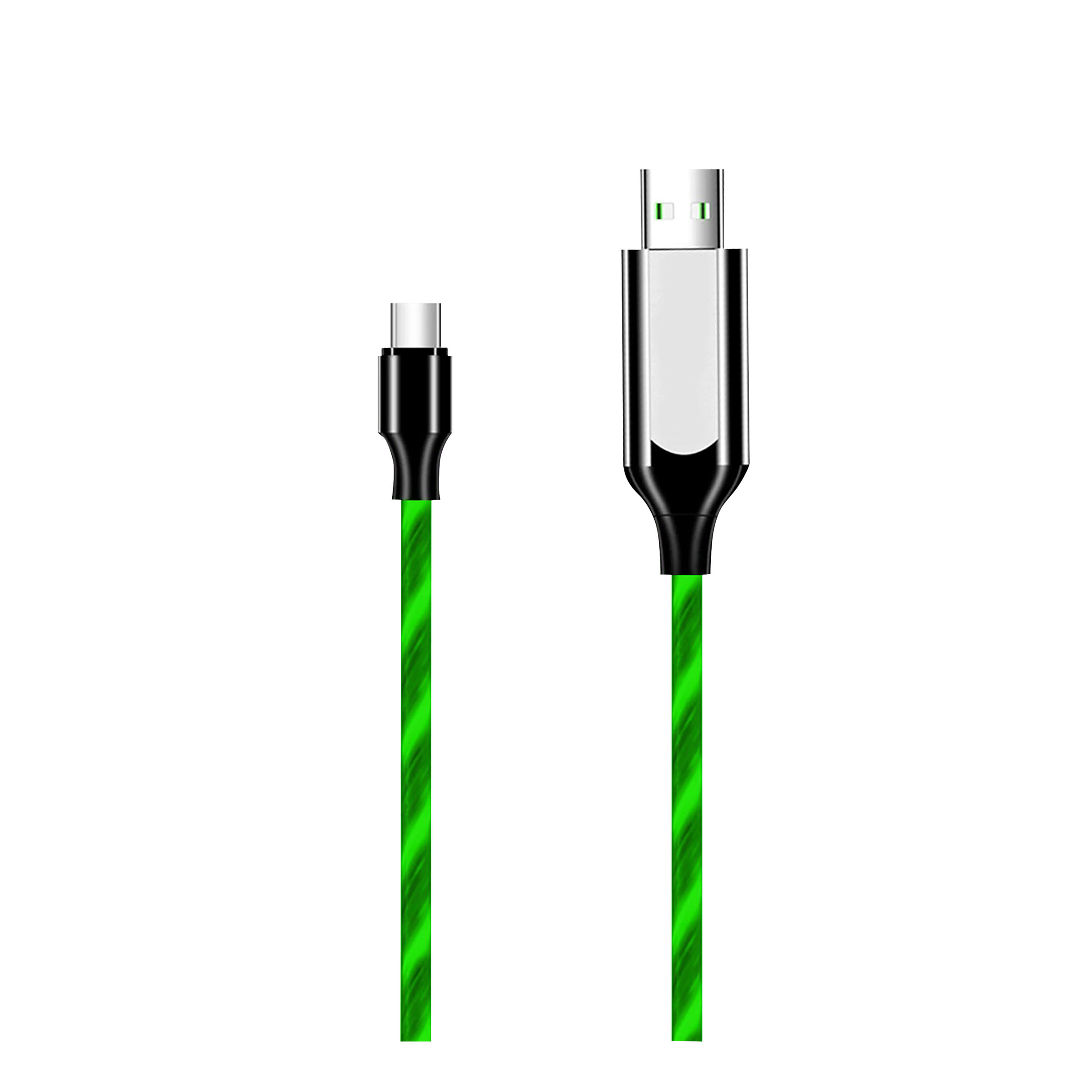 

Macmerise Illume Type A to Type C 3.3 Feet (1M) Cable (LED Light Flow, Green)