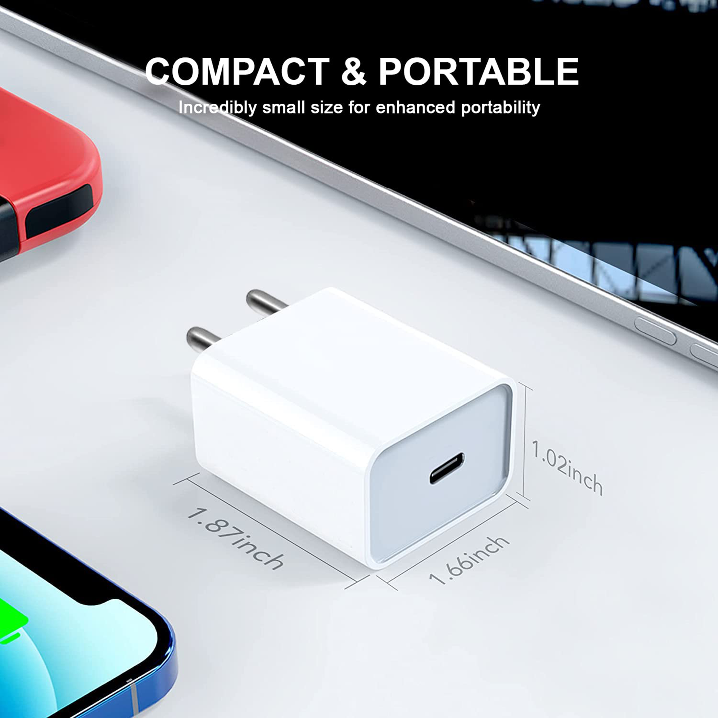 Buy Apple 20W Type C Fast Charger (Adapter Only, Optimal Performance,  White) Online - Croma