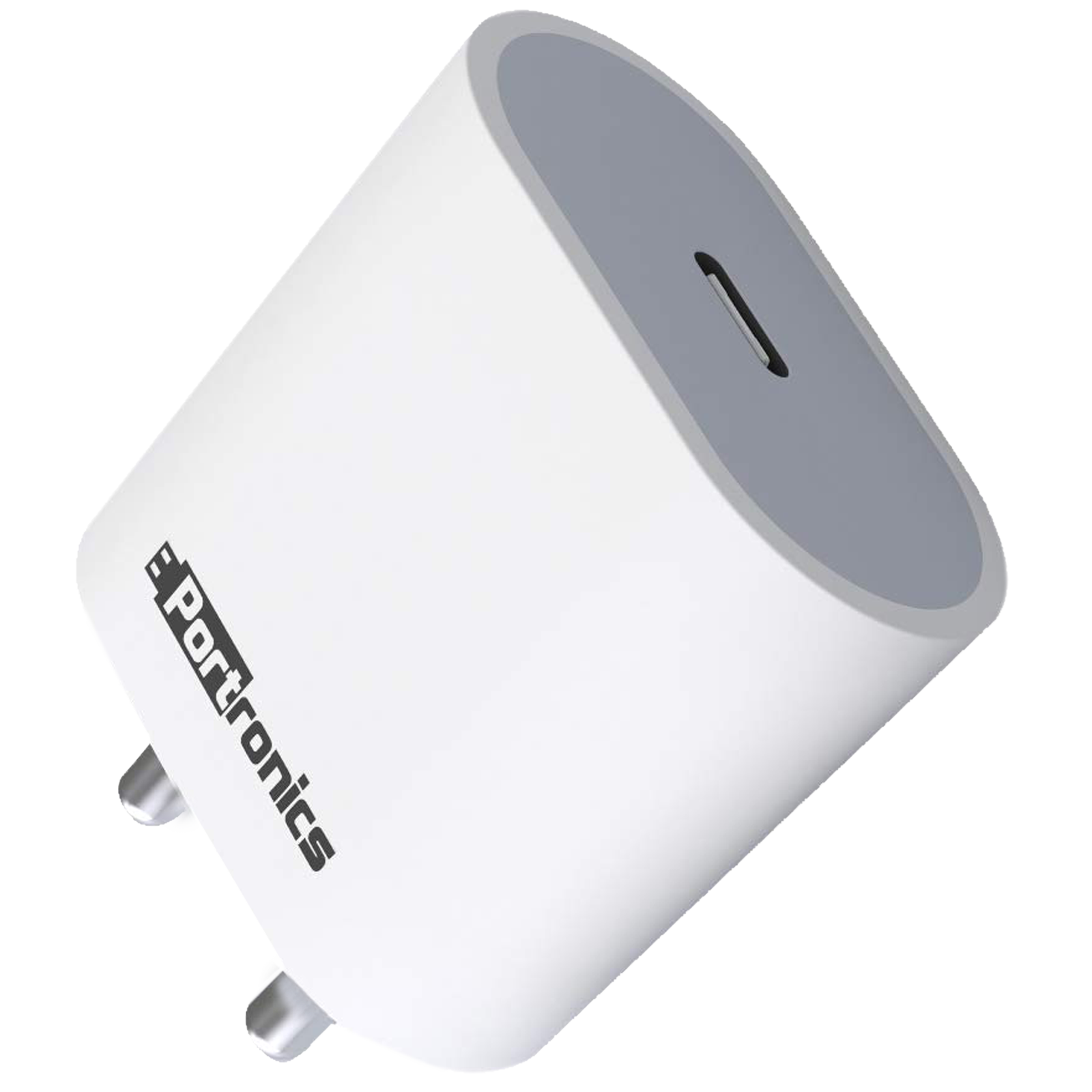 

Portronics Adapto 20 20W Type C Fast Charger (Adapter Only, Short-Circuit Protection, White)