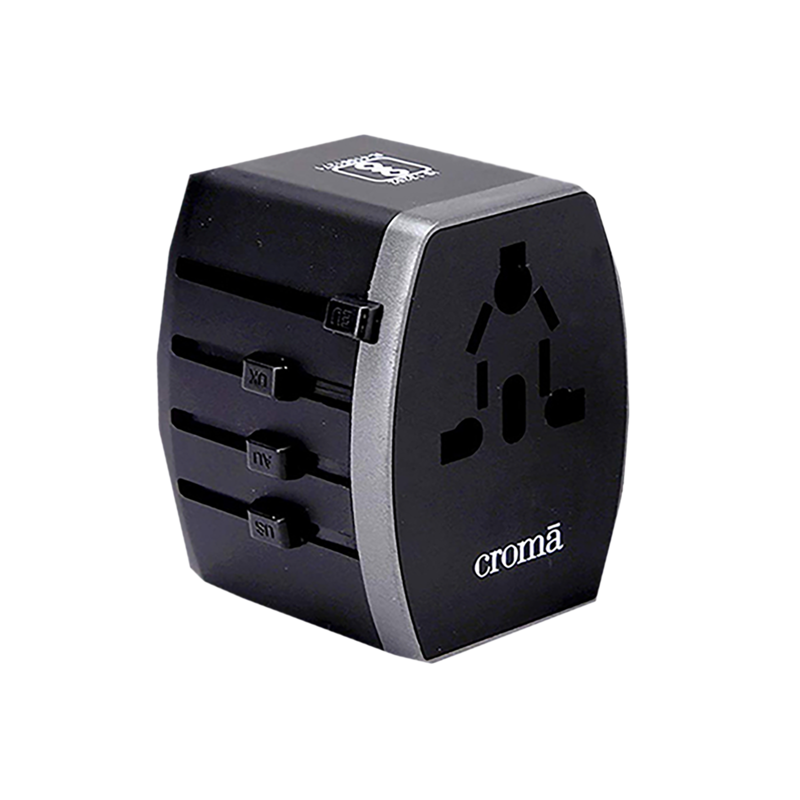 Buy Croma Type A & Type C 4-Port Charger (Adapter Only, AC Outlet With  Safety Shutter, Black) Online – Croma