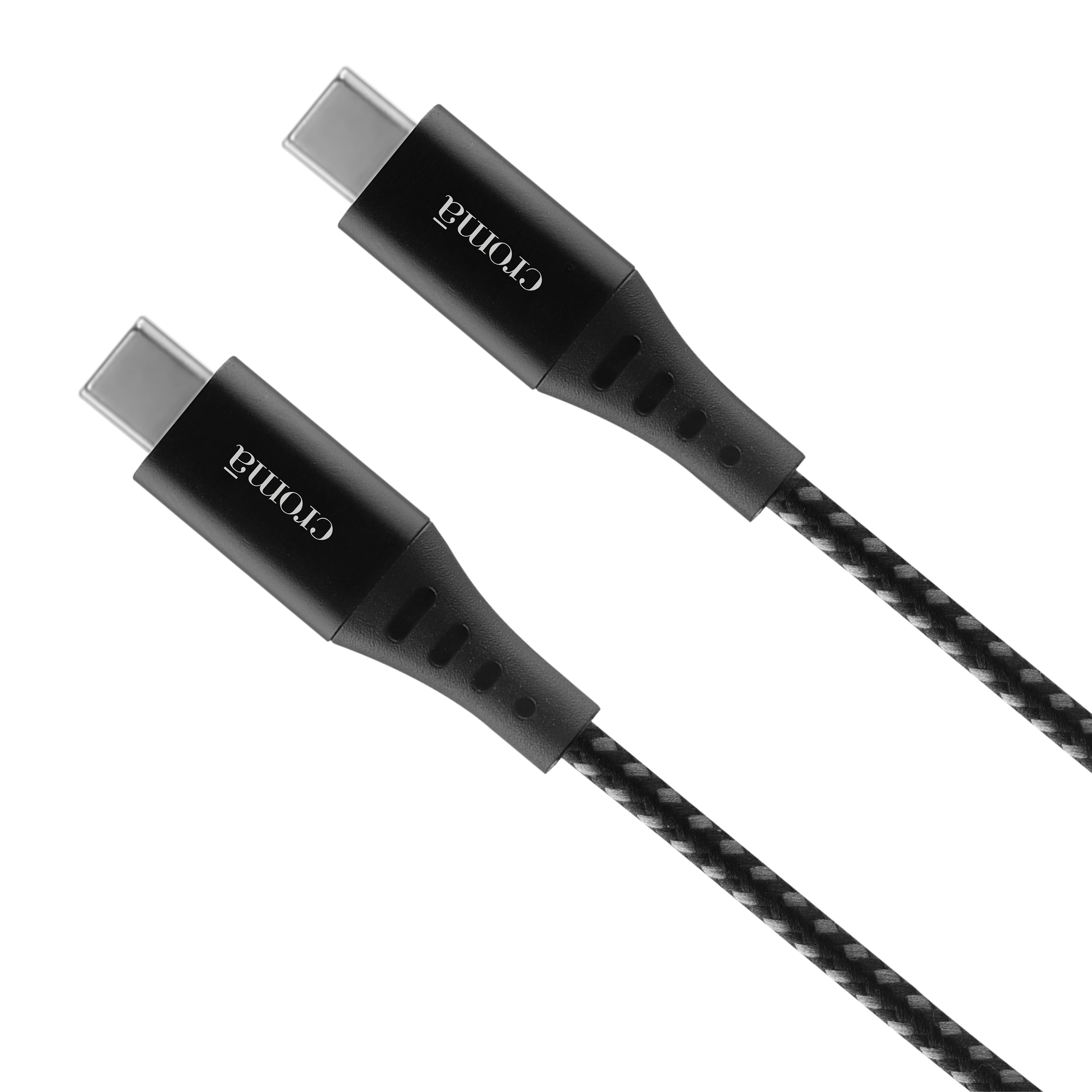 Croma Type C to Type C 3.3 Feet (1M) Cable (Nylon Braided, Grey)_4
