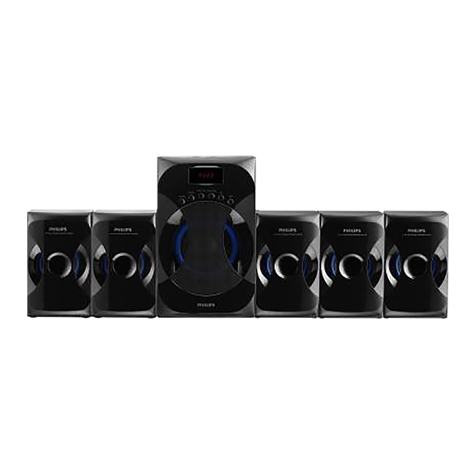 PHILIPS 45W Multimedia Speaker (Surround Sound, 5.1 Channel, Black)