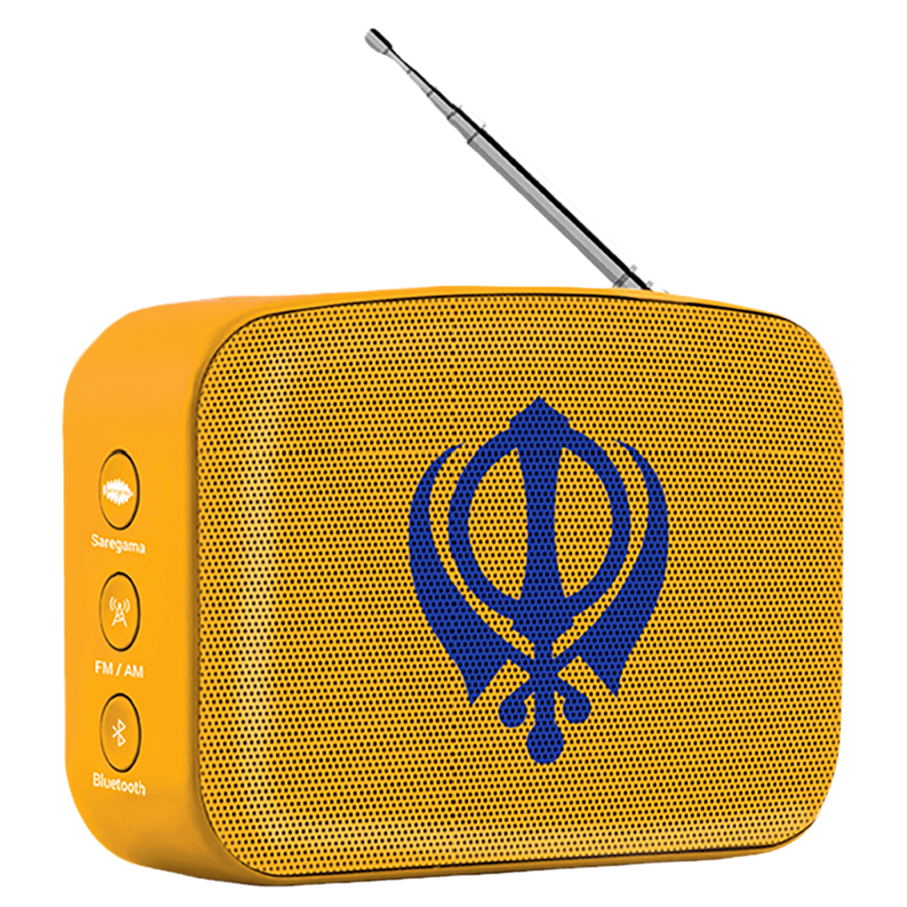 SAREGAMA Carvaan Mini 5W Portable Bluetooth Speaker (4 Hours Playtime, Stereo Channel, Saffron Orange)