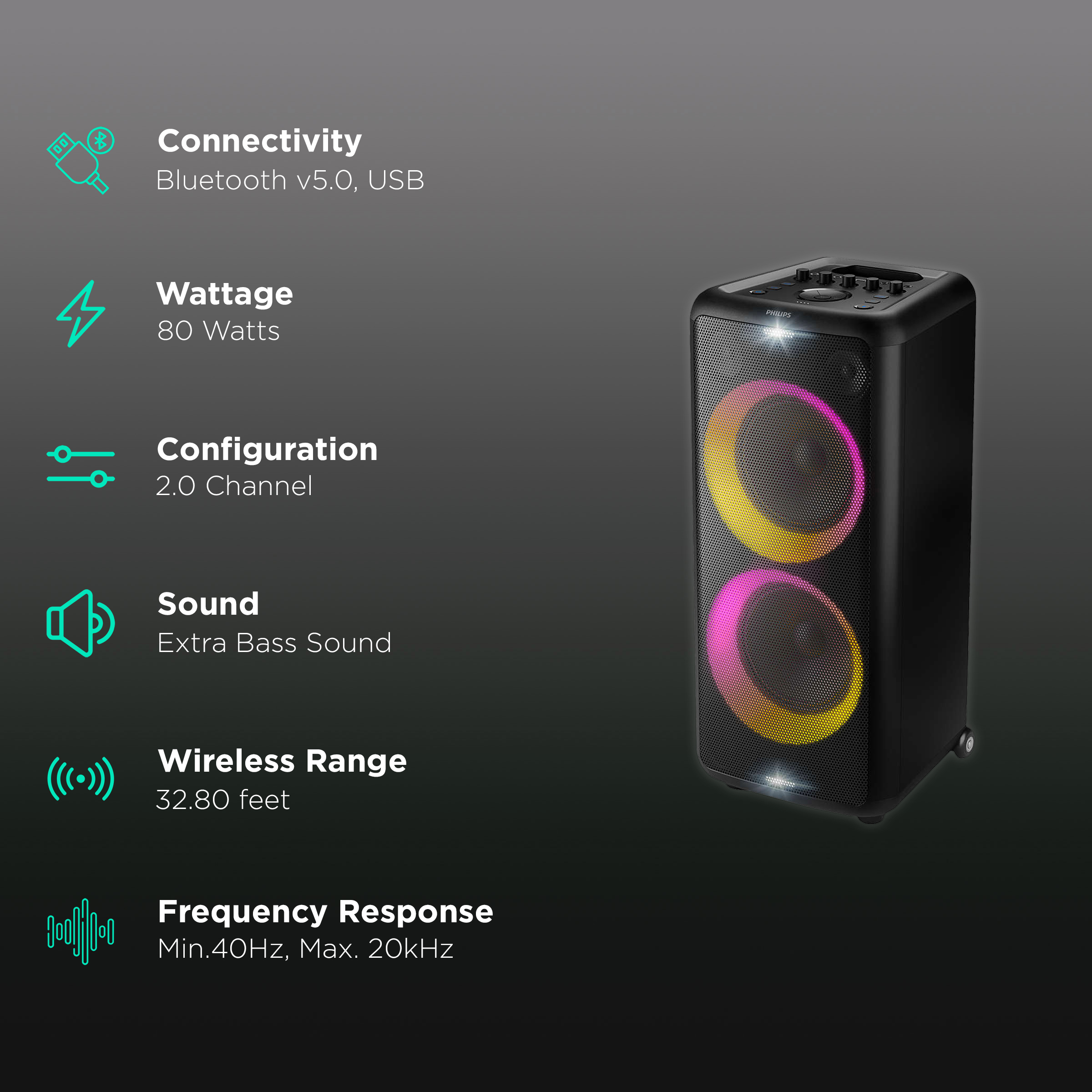 Bluetooth party speaker TAX5206/37
